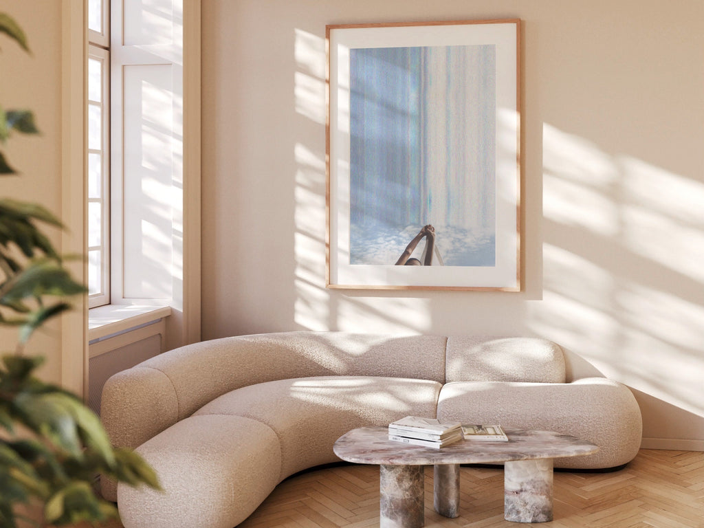 Surreal Blue And White Altered Photo Wall Art Print - Eclectic Blue Sky Wall Decor For Home, Office | Untitled (252) Giclée Print