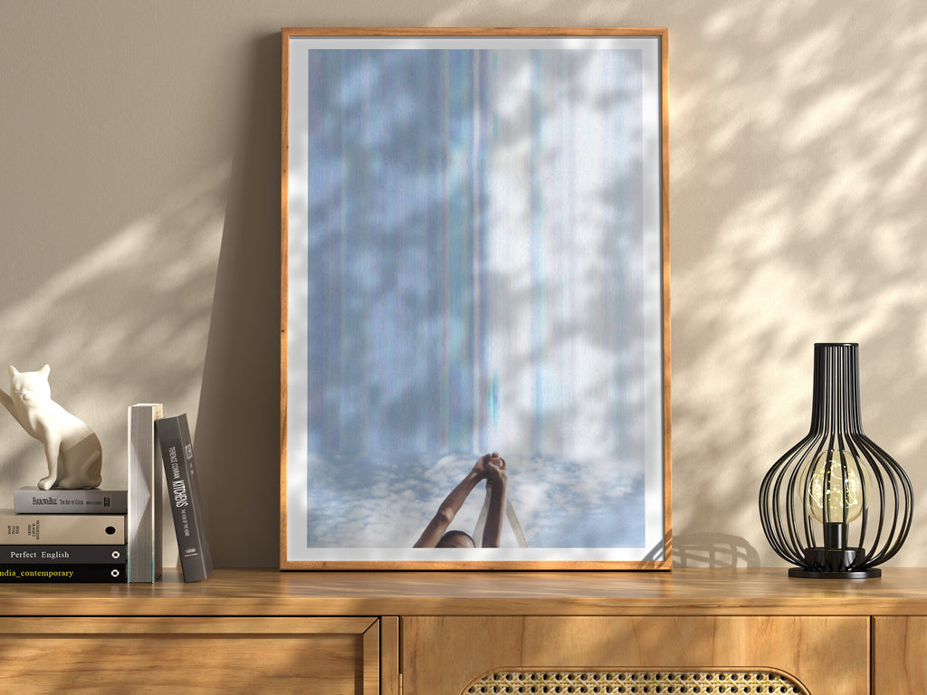 Surreal Blue And White Altered Photo Wall Art Print - Eclectic Blue Sky Wall Decor For Home, Office | Untitled (252) Giclée Print