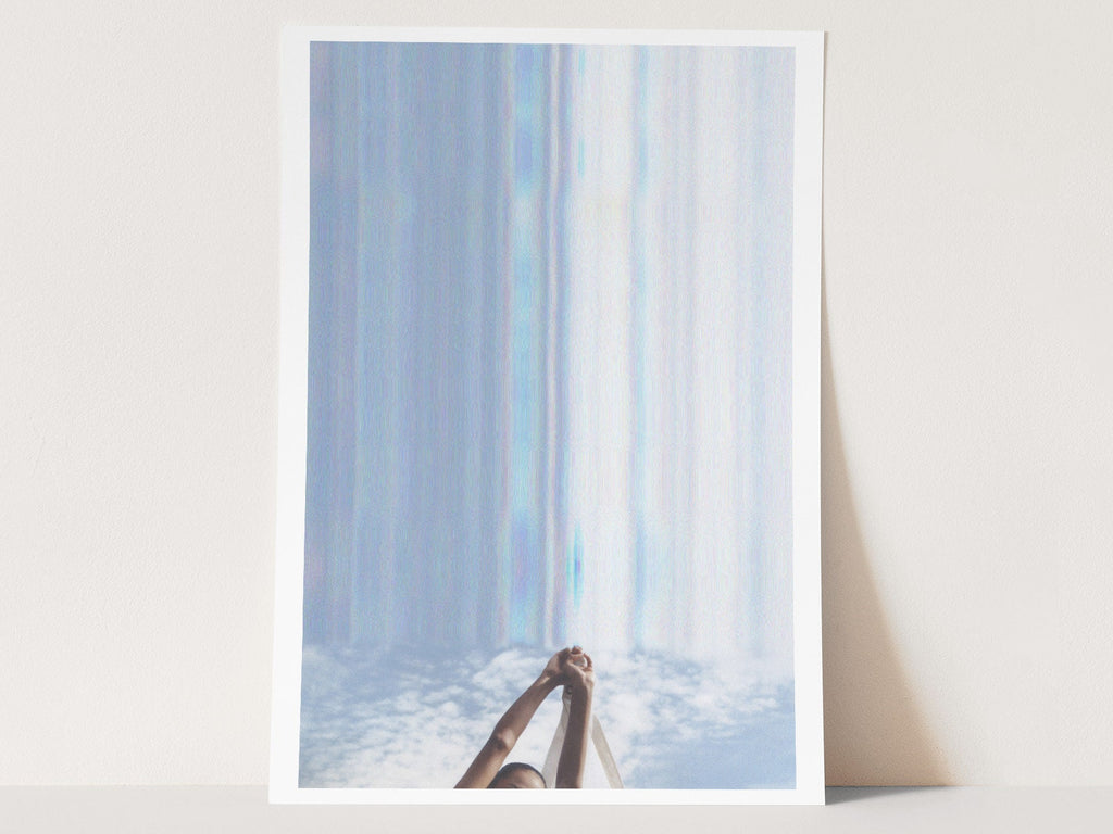 Surreal Blue And White Altered Photo Wall Art Print - Eclectic Blue Sky Wall Decor For Home, Office | Untitled (252) Giclée Print