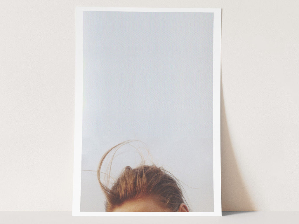 Blue Sky Woman Altered Fashion Photo - Beautiful Minimal Feminine Glitch Art For Living Room, Bedroom, Office | Untitled (253) Giclée Print