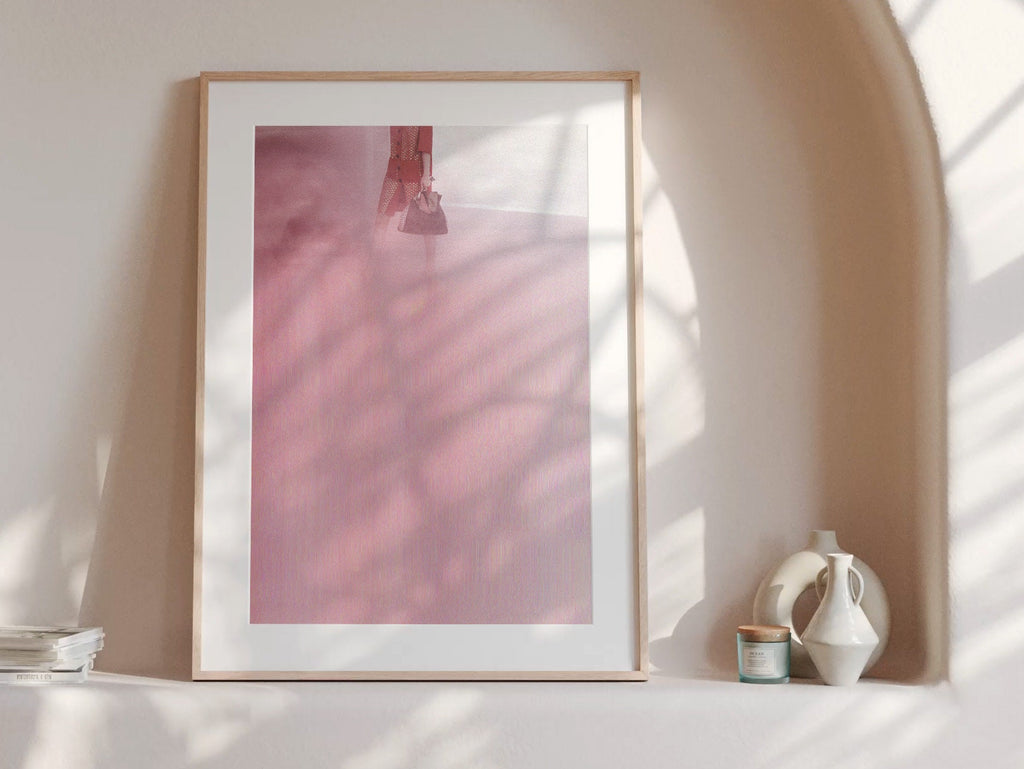 Pink Abstract Altered Fashion Photo Wall Artwork - Beautiful Minimalist Surrealist Glitch Art for Home, Office | Untitled (254) Giclée Print