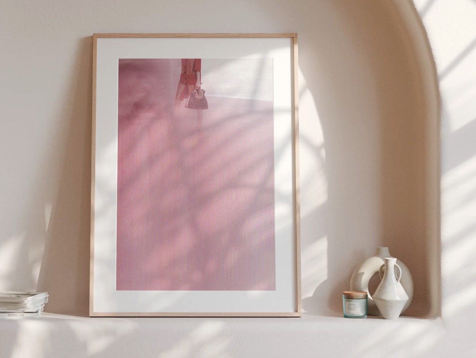 Pink Abstract Altered Fashion Photo Wall Artwork - Beautiful Minimalist Surrealist Glitch Art for Home, Office | Untitled (254) Giclée Print