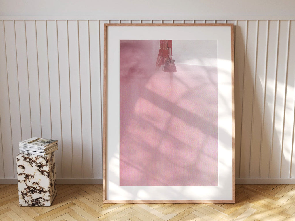 Pink Abstract Altered Fashion Photo Wall Artwork - Beautiful Minimalist Surrealist Glitch Art for Home, Office | Untitled (254) Giclée Print