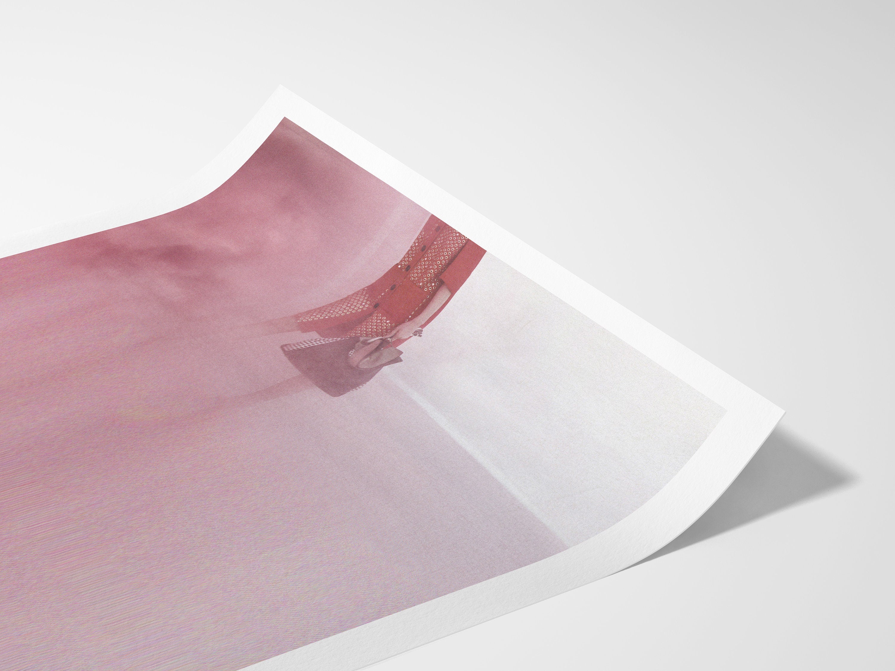 Pink Abstract Altered Fashion Photo Wall Artwork - Beautiful Minimalist Surrealist Glitch Art for Home, Office | Untitled (254) Giclée Print