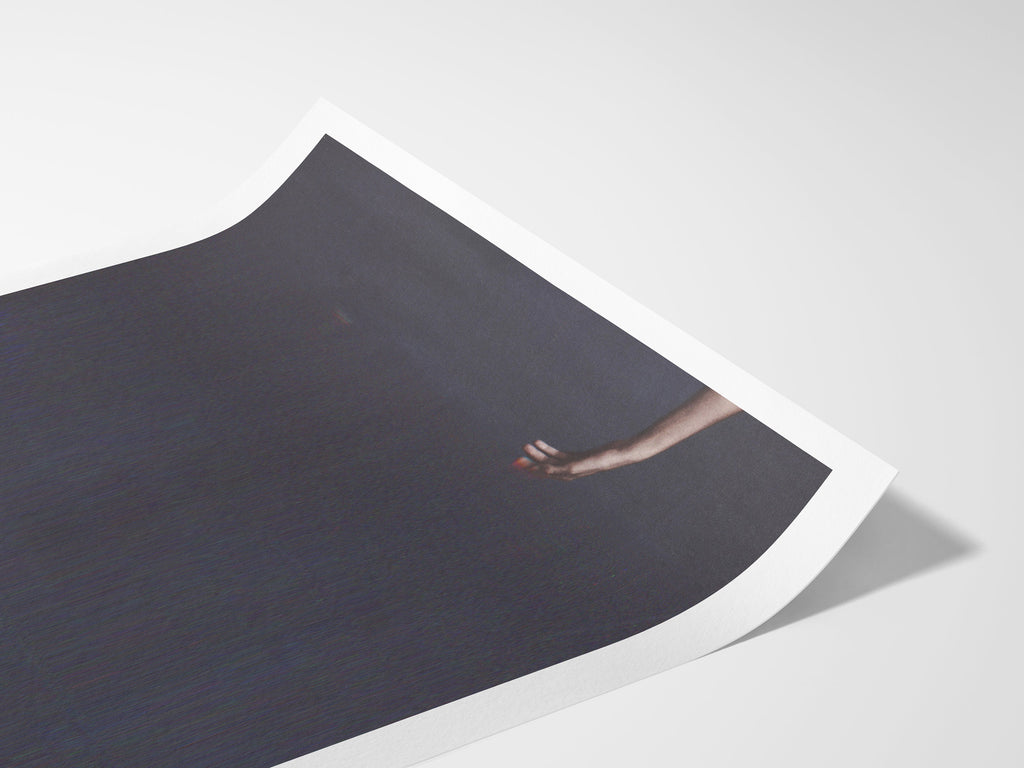 Dark Minimalist Modern Wall Art Print - Neutral Black Grey Vertical Artwork for Living Room, Bedroom, Office | Untitled (256) Giclée Print