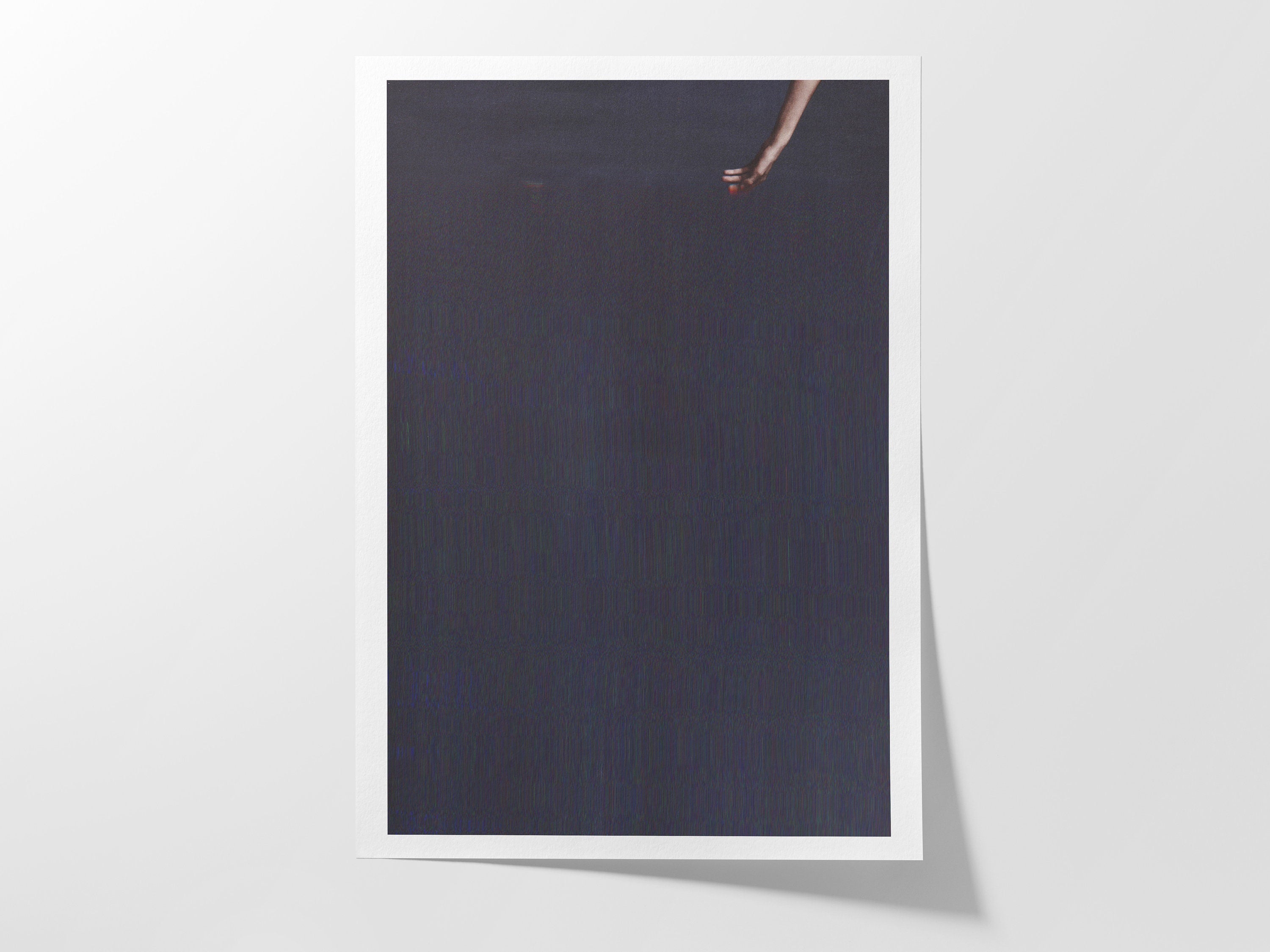 Dark Minimalist Modern Wall Art Print - Neutral Black Grey Vertical Artwork for Living Room, Bedroom, Office | Untitled (256) Giclée Print