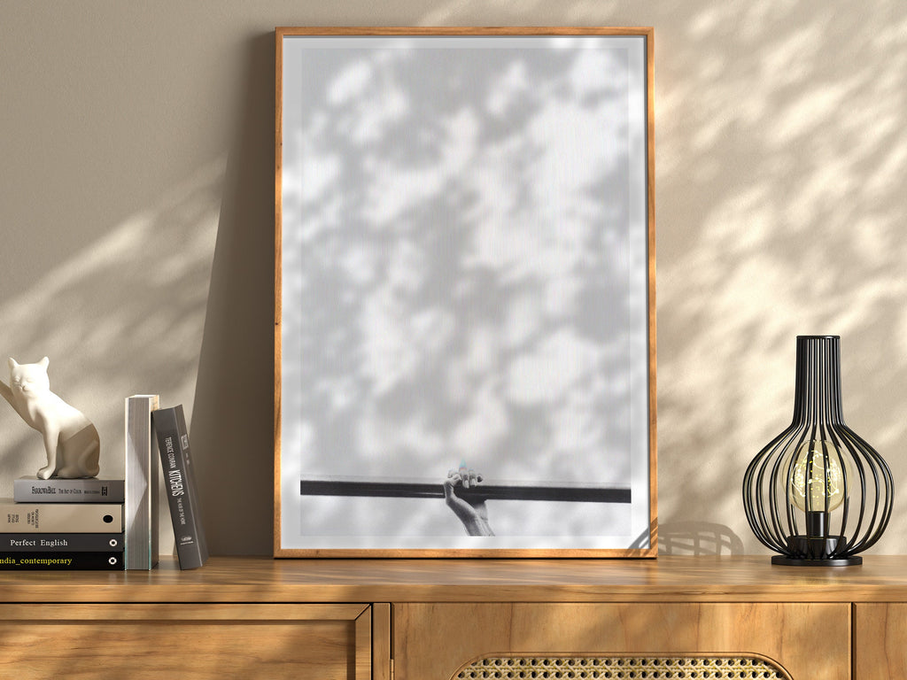 Altered Black and White Photography Print - Neutral Abstract Glitch Wall Art For Living Room, Home, Office | Untitled (257) Giclée Print