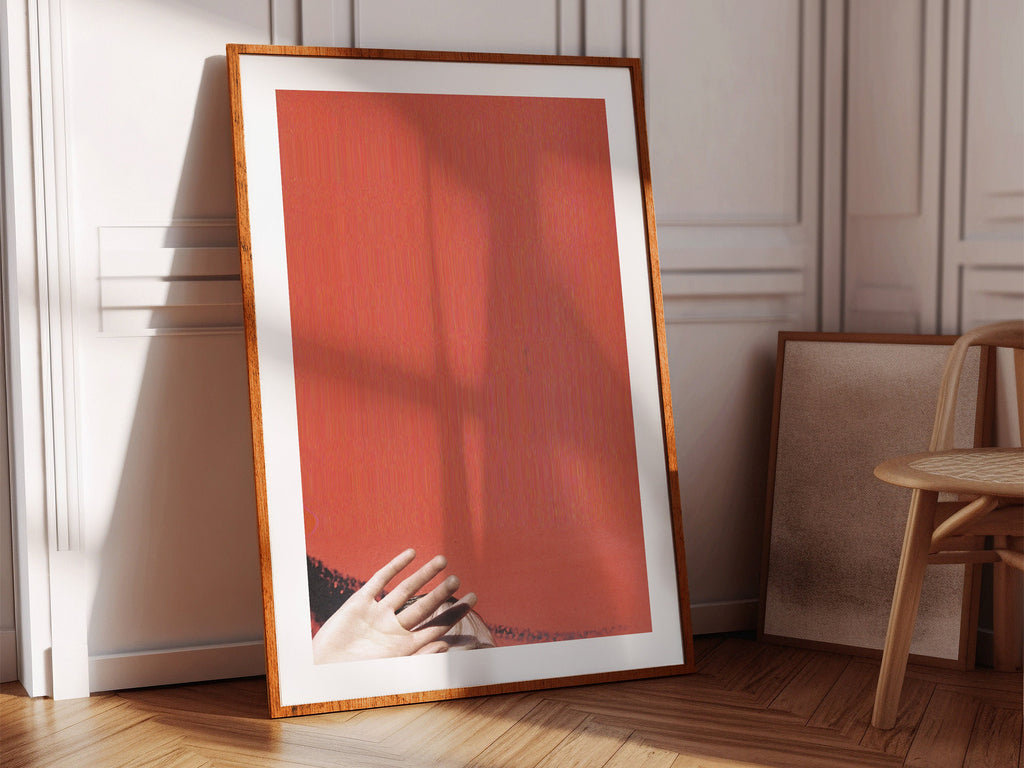 Bright Red Abstract Wall Art - Bold, Funky, Minimal Artwork for Living, Dining Room, Bedroom, Home, Office | Untitled (258) Giclée Print