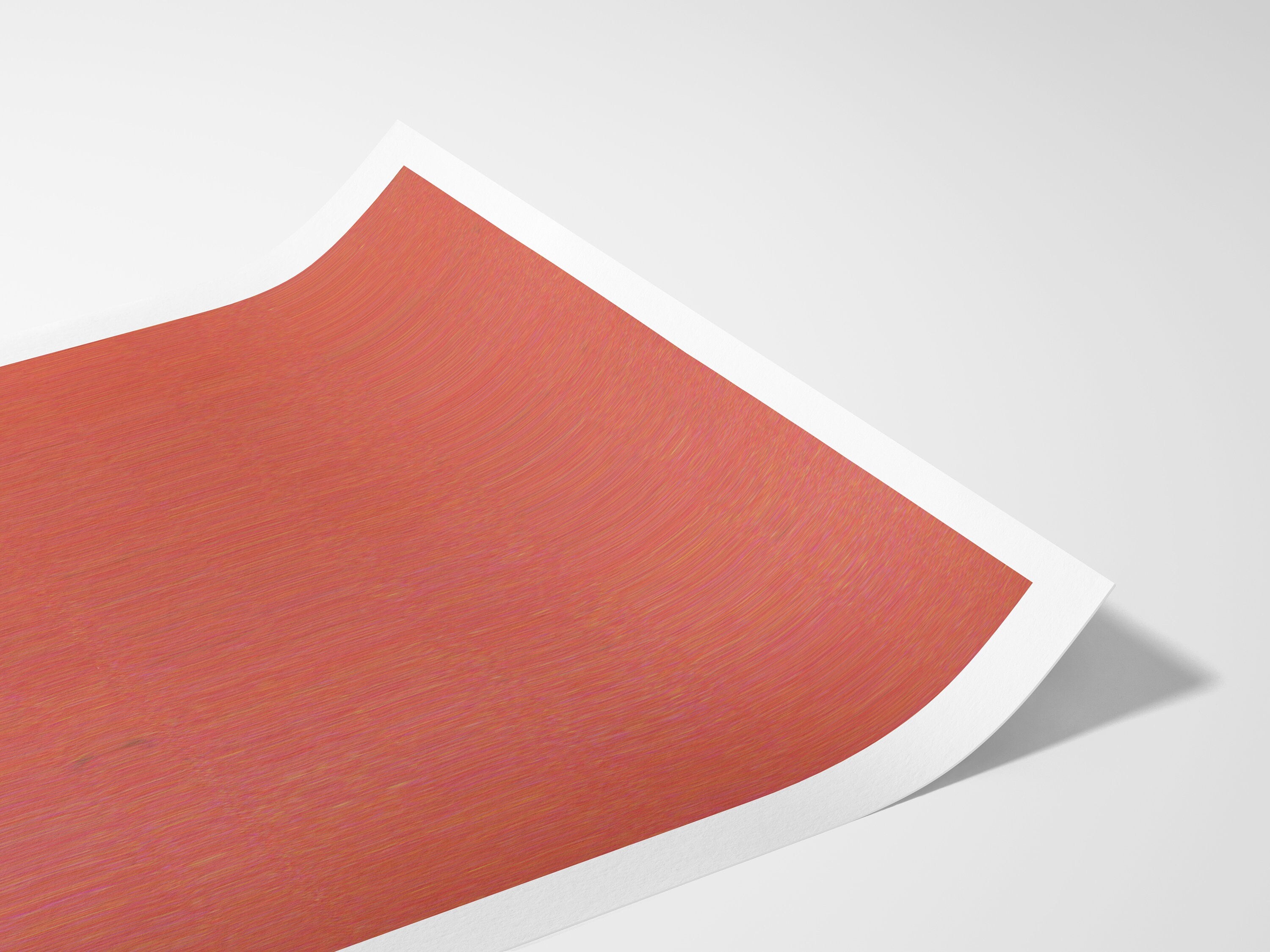 Bright Red Abstract Wall Art - Bold, Funky, Minimal Artwork for Living, Dining Room, Bedroom, Home, Office | Untitled (258) Giclée Print