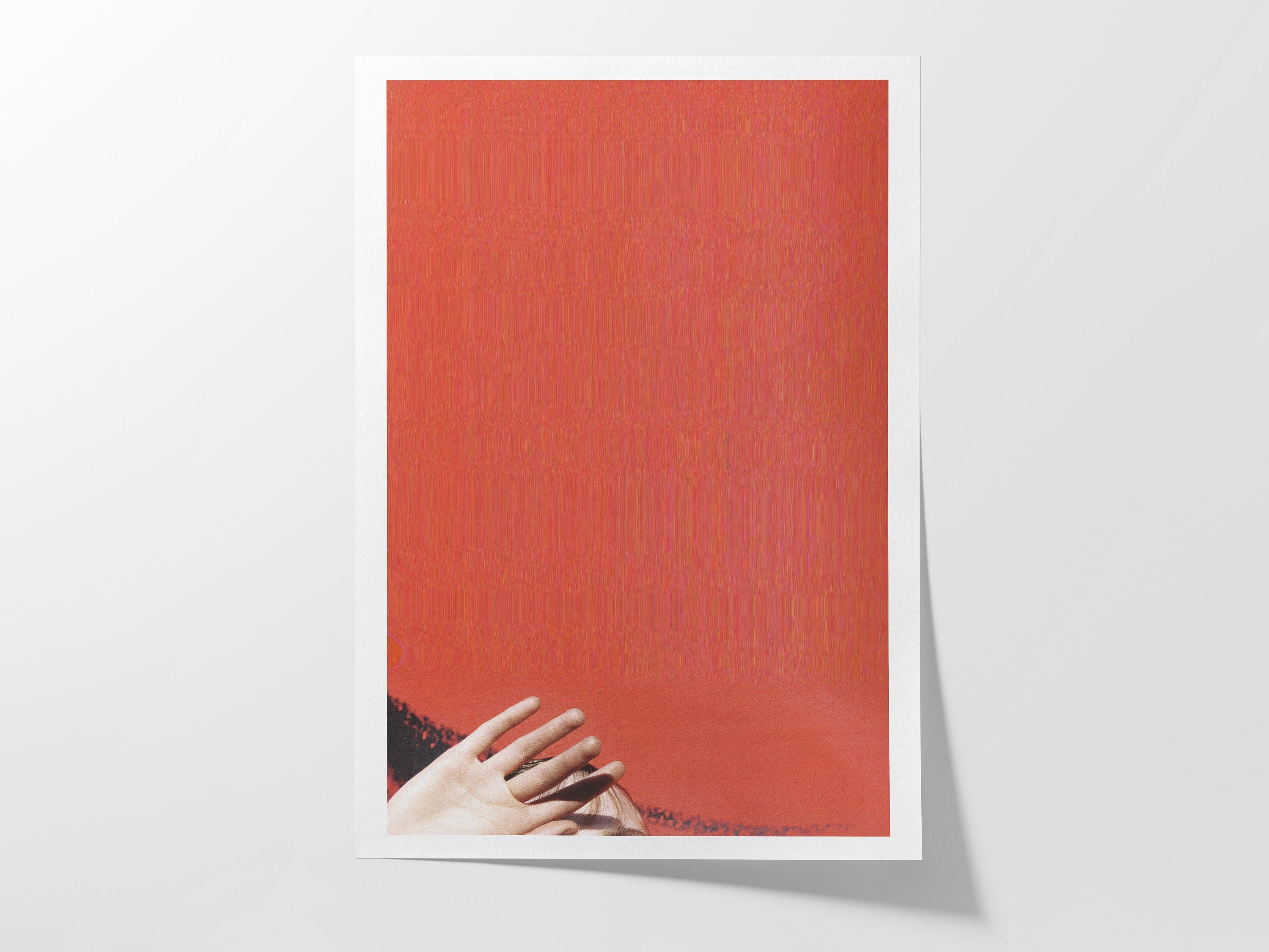 Bright Red Abstract Wall Art - Bold, Funky, Minimal Artwork for Living, Dining Room, Bedroom, Home, Office | Untitled (258) Giclée Print