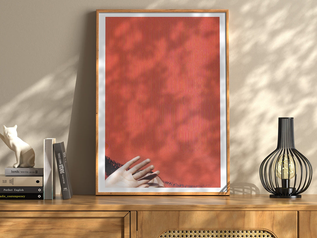 Bright Red Abstract Wall Art - Bold, Funky, Minimal Artwork for Living, Dining Room, Bedroom, Home, Office | Untitled (258) Giclée Print