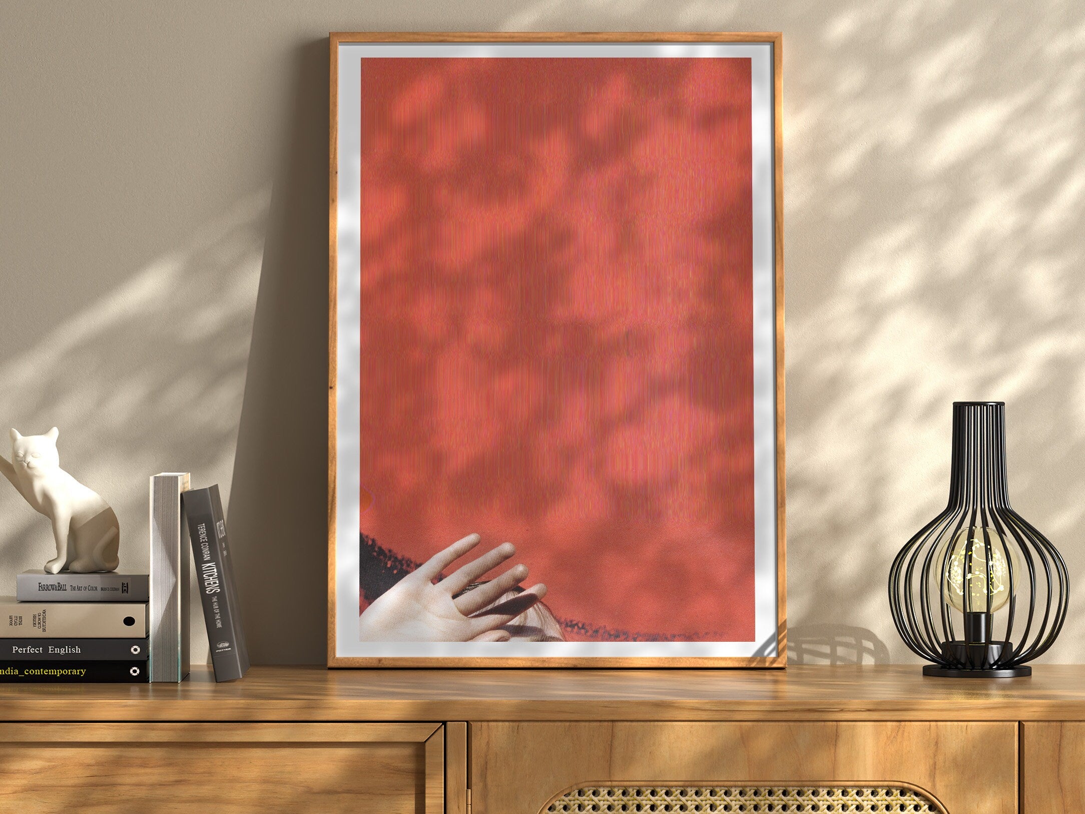 Bright Red Abstract Wall Art - Bold, Funky, Minimal Artwork for Living, Dining Room, Bedroom, Home, Office | Untitled (258) Giclée Print