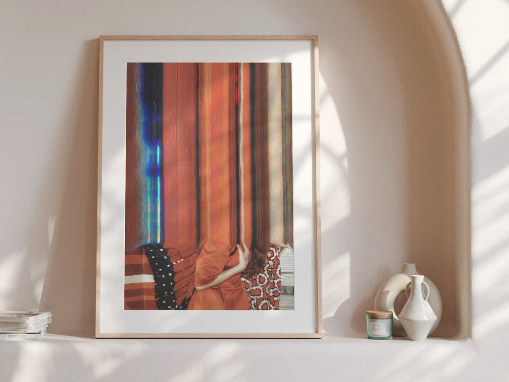 Red Orange Altered Photo Psychedelic Wall Art - Beautiful Bright Artwork for Living Room, Bedroom, Dining | Untitled (260) Giclée Print