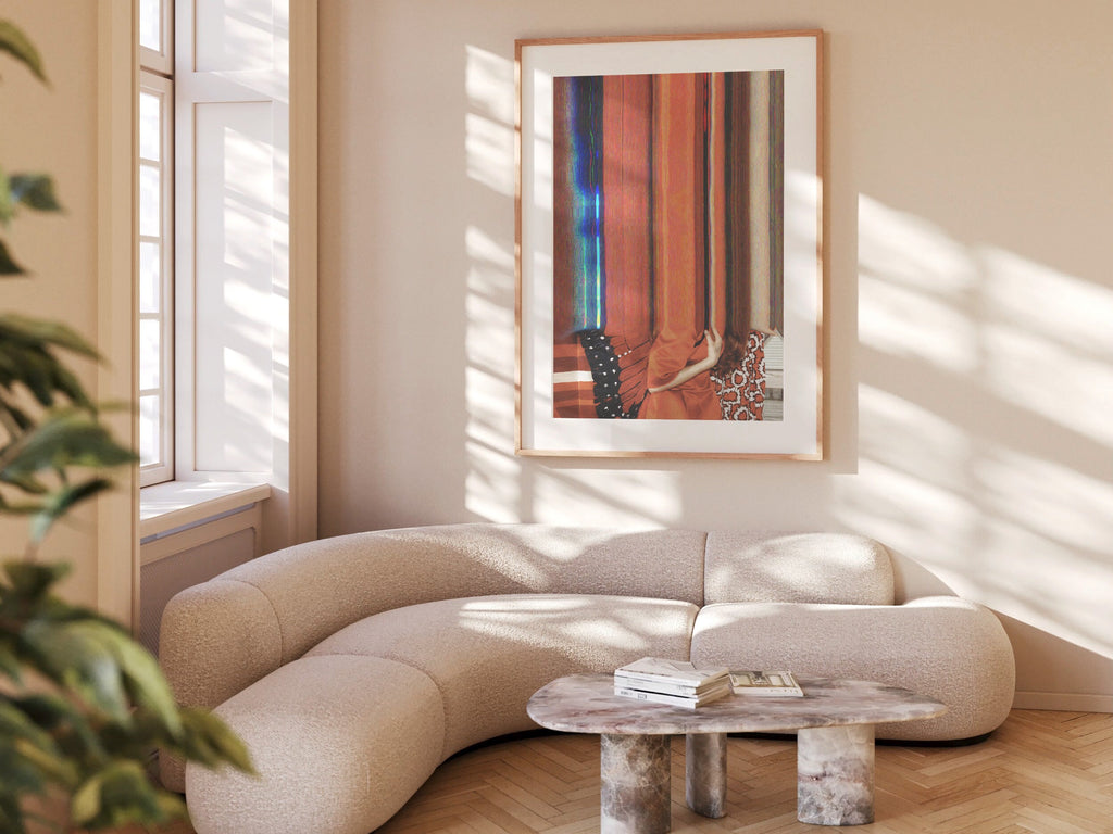 Red Orange Altered Photo Psychedelic Wall Art - Beautiful Bright Artwork for Living Room, Bedroom, Dining | Untitled (260) Giclée Print