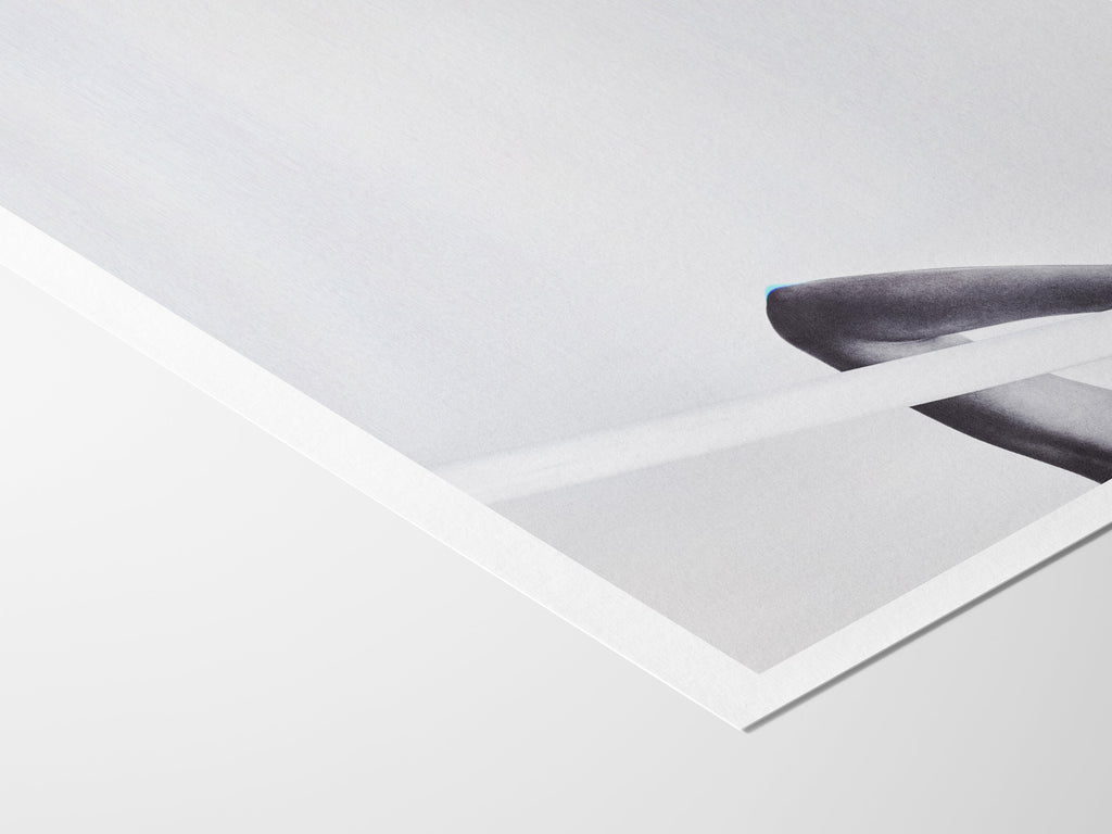 Minimalist Black and White Abstract Art Print - Elegant Human Form and Linework for Contemporary Decor | Untitled (261) Giclée Print