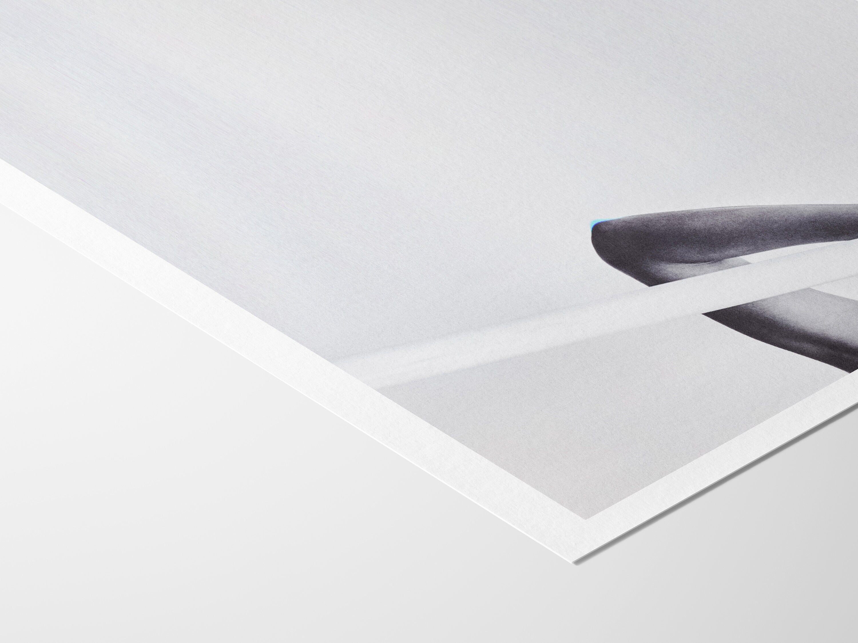 Minimalist Black and White Abstract Art Print - Elegant Human Form and Linework for Contemporary Decor | Untitled (261) Giclée Print