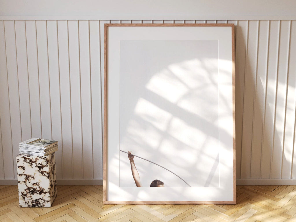 Unique Minimalist White Vertical Wall Art - Postmodern Abstract Feminist Art For Home, Office, Bedroom, Living | Untitled (265) Giclée Print