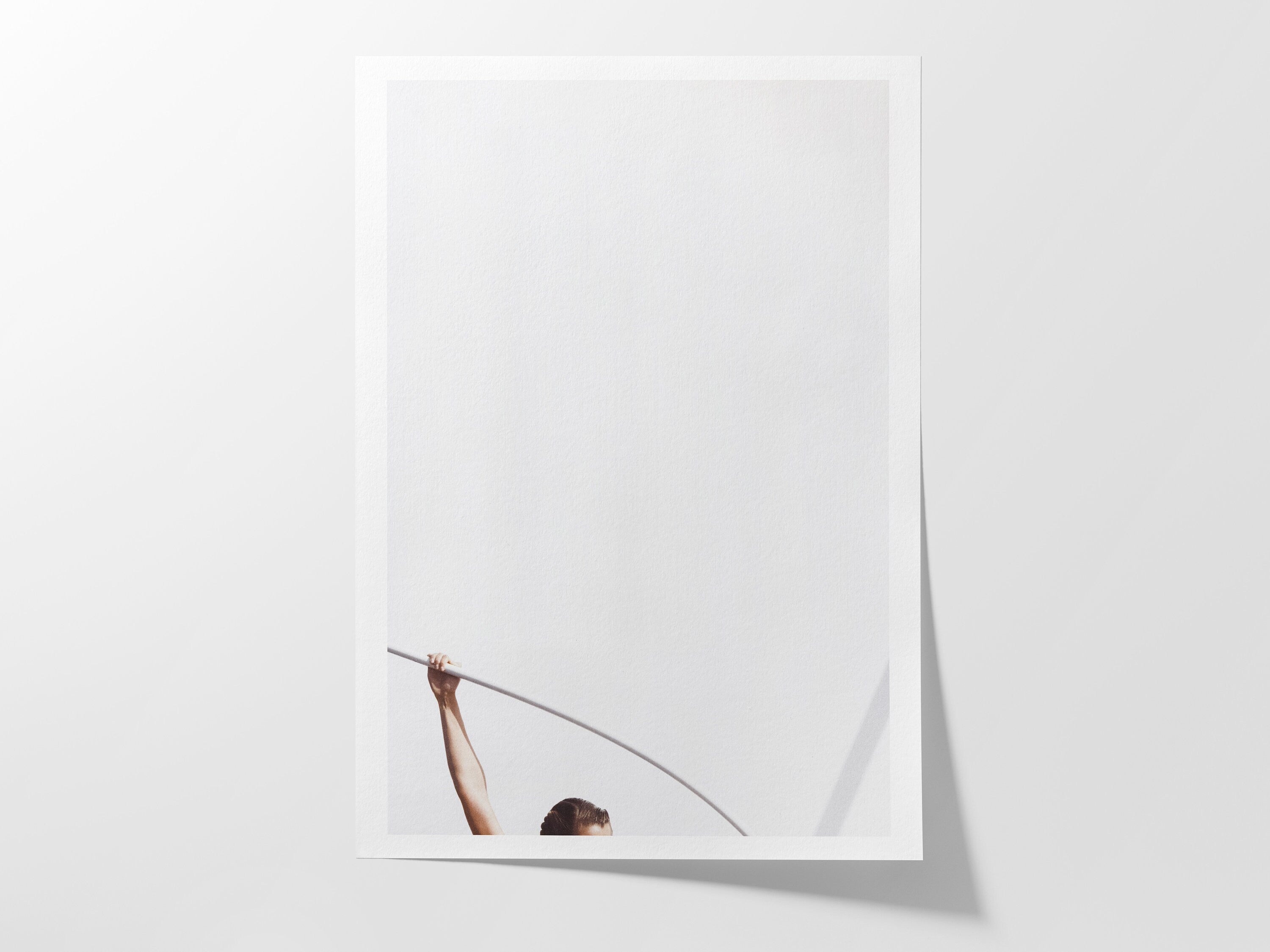 Unique Minimalist White Vertical Wall Art - Postmodern Abstract Feminist Art For Home, Office, Bedroom, Living | Untitled (265) Giclée Print