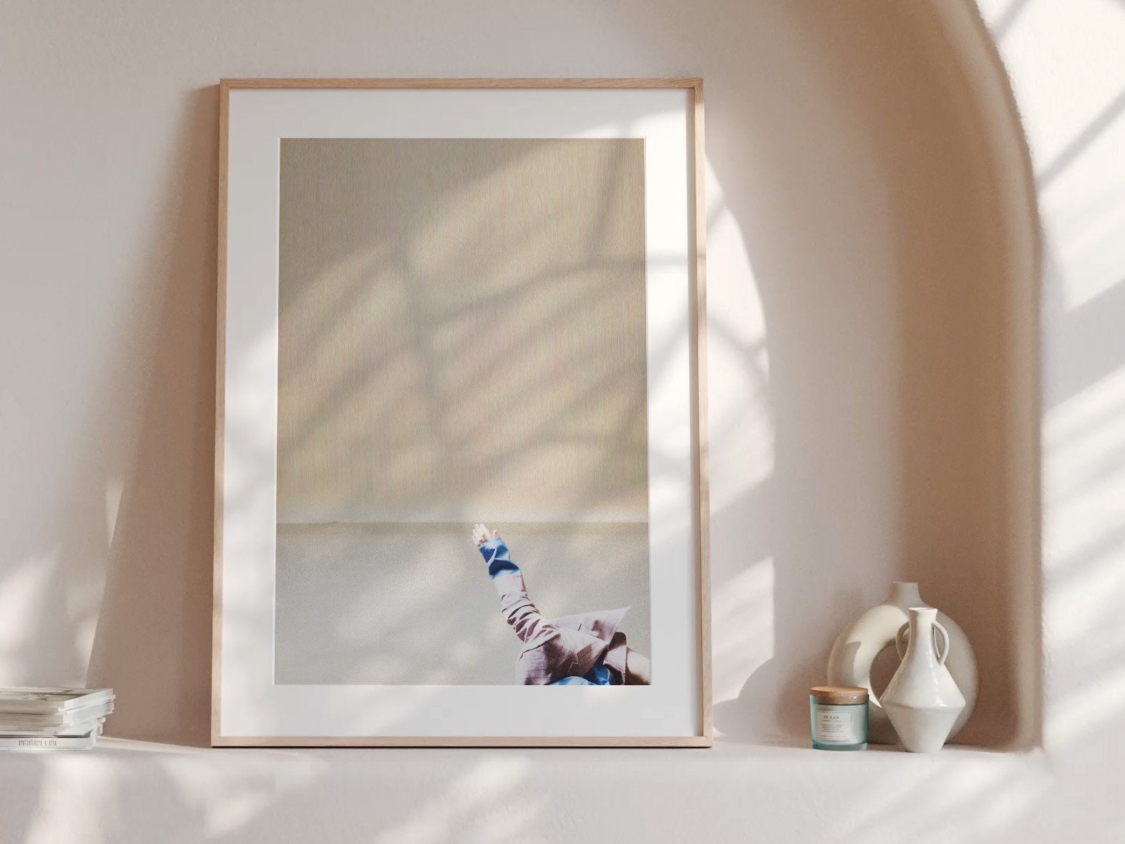 Surrealist Beige Tan Wall Art - Bohemian Neutral Minimalist Wall Decor for Home, Office, Bedroom, Bathroom | Untitled (266) Giclée Print