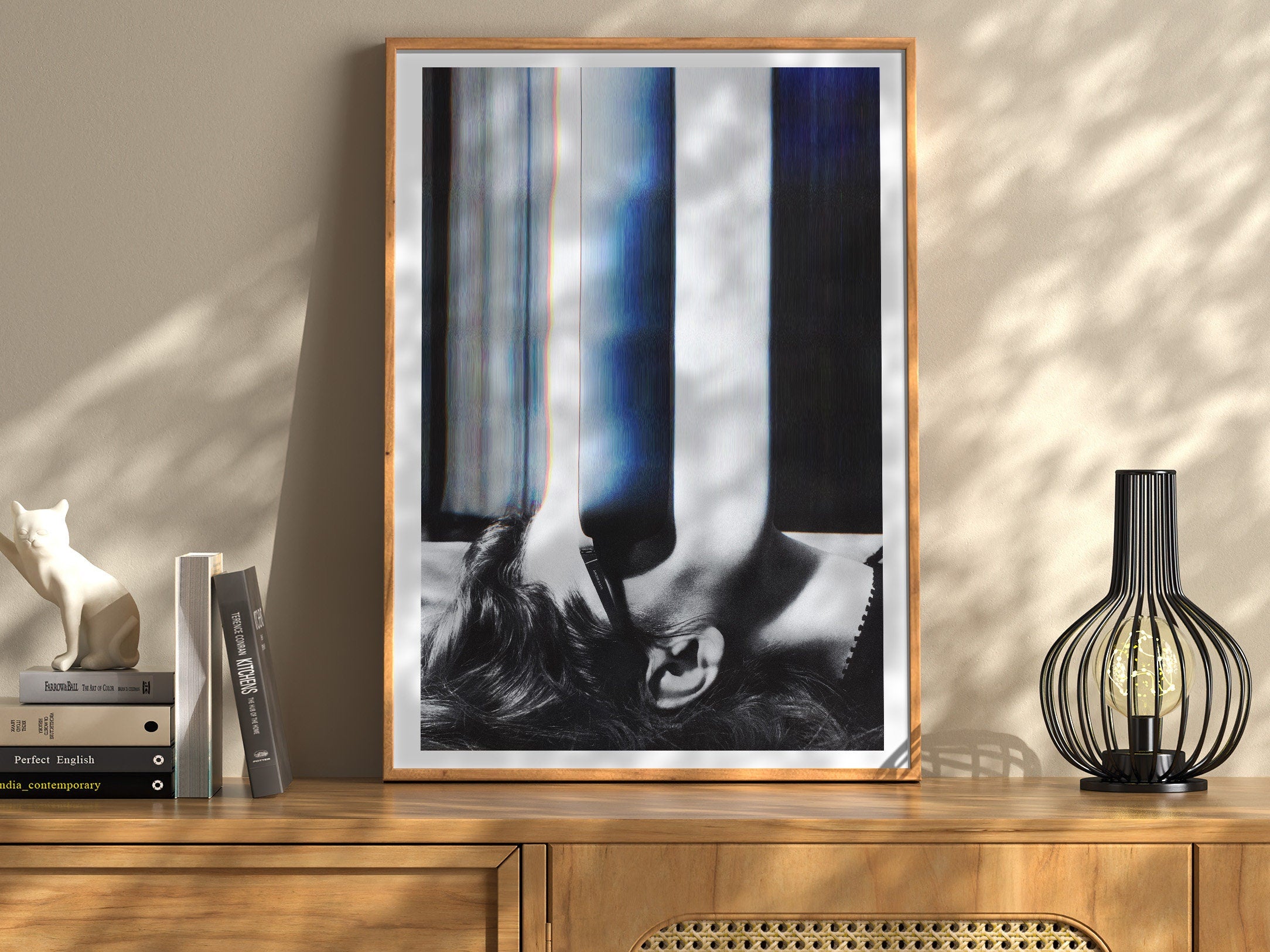 Altered Black And White Sunglasses Fashion Photo Wall Art - Eclectic, Moody, Aesthetic Decor For Home, Office | Untitled (267) Giclée Print