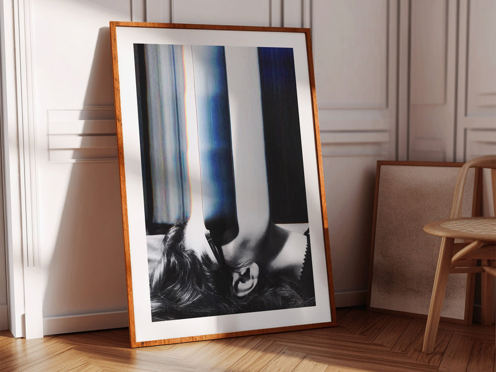 Altered Black And White Sunglasses Fashion Photo Wall Art - Eclectic, Moody, Aesthetic Decor For Home, Office | Untitled (267) Giclée Print