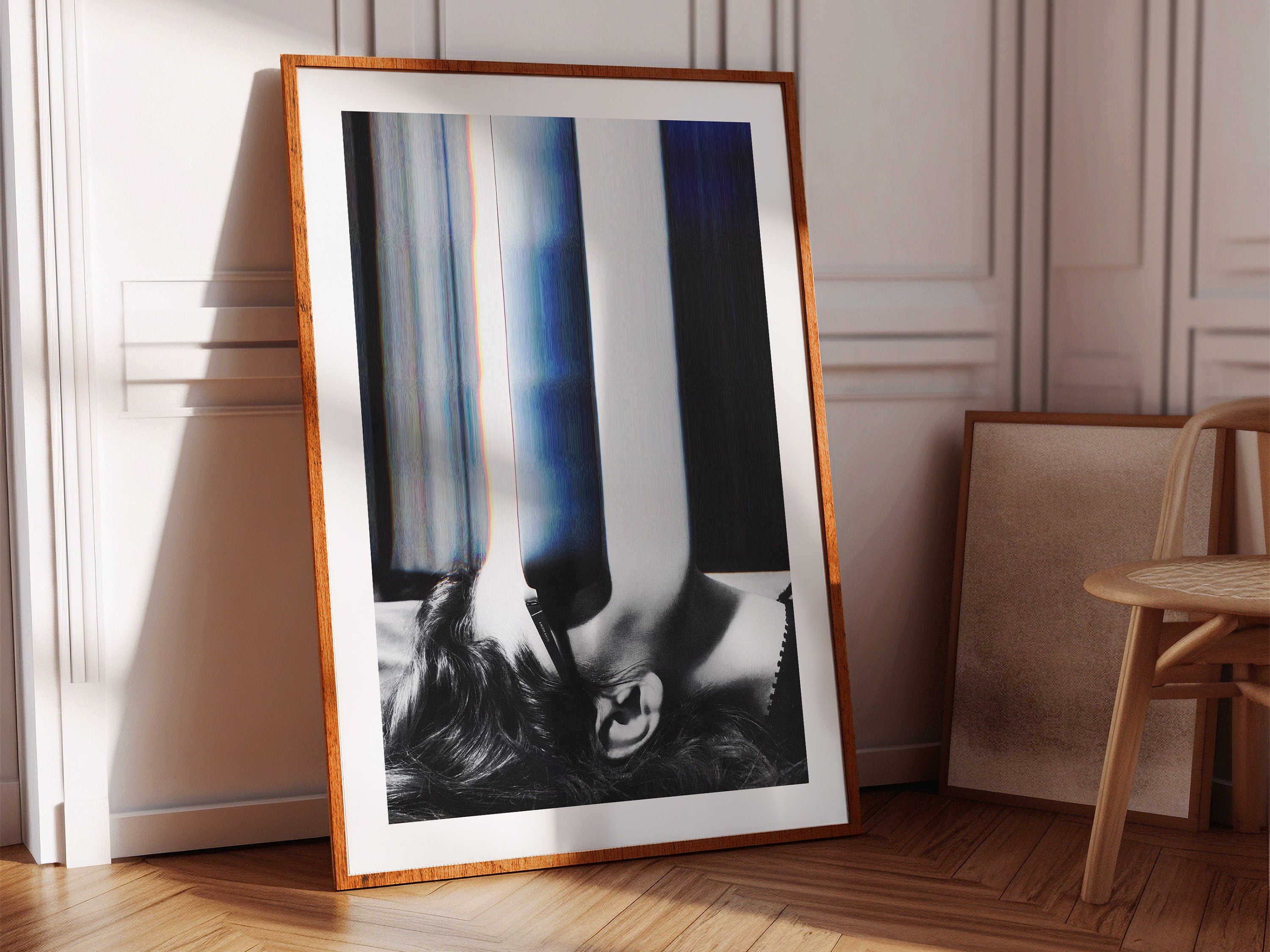 Altered Black And White Sunglasses Fashion Photo Wall Art - Eclectic, Moody, Aesthetic Decor For Home, Office | Untitled (267) Giclée Print