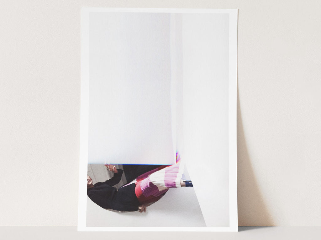 Pink & White Minimal Surrealist Wall Art - Trippy Feminine Altered Fashion Photo For Home, Office, Bedroom | Untitled (268) Giclée Print