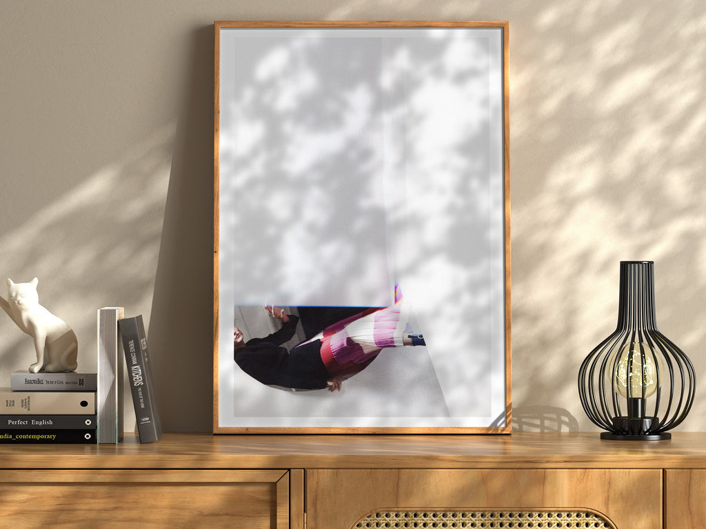 Pink & White Minimal Surrealist Wall Art - Trippy Feminine Altered Fashion Photo For Home, Office, Bedroom | Untitled (268) Giclée Print