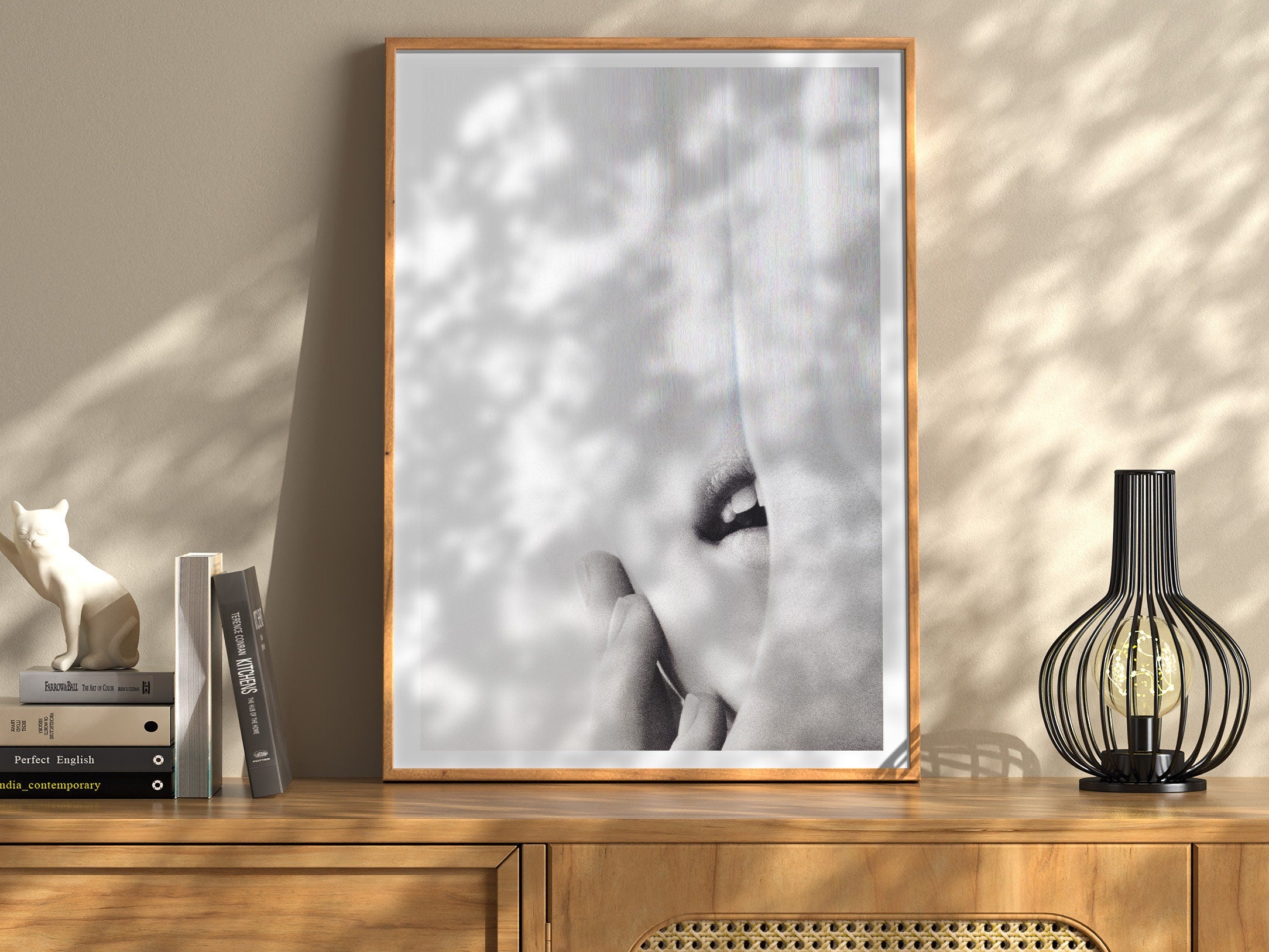 Sensual Black and White Photo Glitch Wall Art - Ephemeral Minimalist Eclectic Decor For Home, Office, Bedroom | Untitled (270) Giclée Print