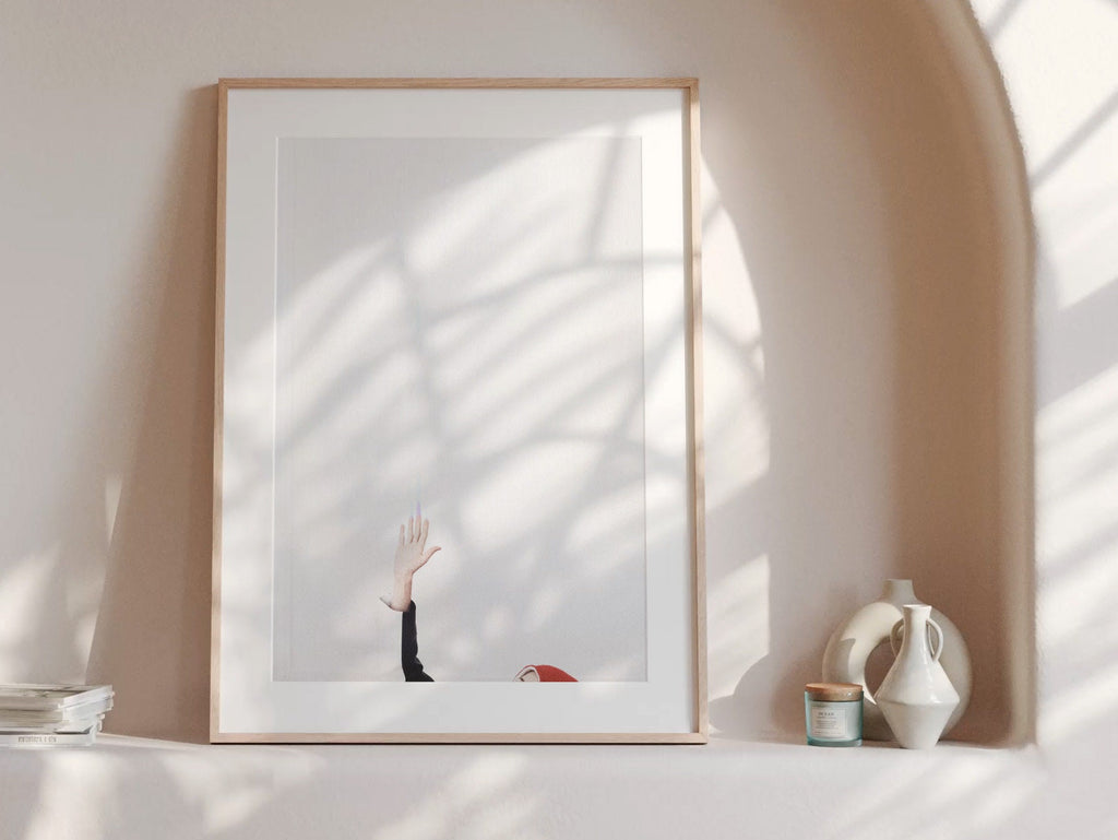 White Minimalist Glitch Photography Wall Art - Elegant Eclectic Home Decor for Living Room, Bedroom, or Office | Untitled (272) Giclée Print