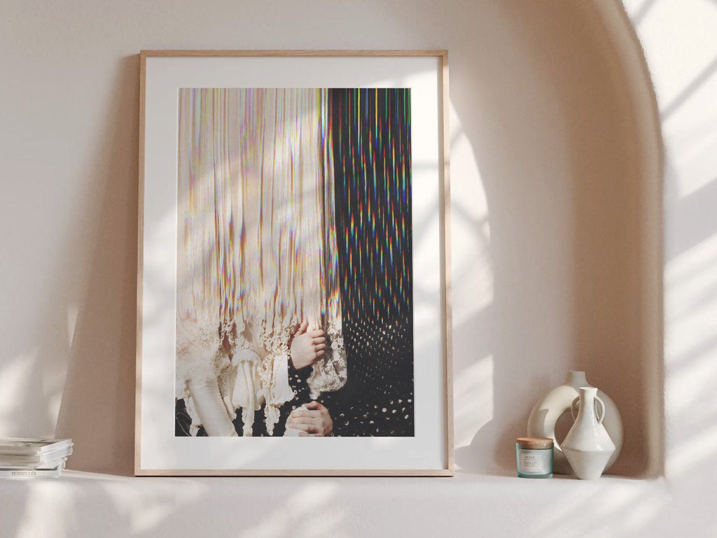 Altered Couples Portrait Photo Wall Art - Abstract Romantic Artwork For Boho Bedroom, Living Room, Bathroom | Untitled (273) Giclée Print