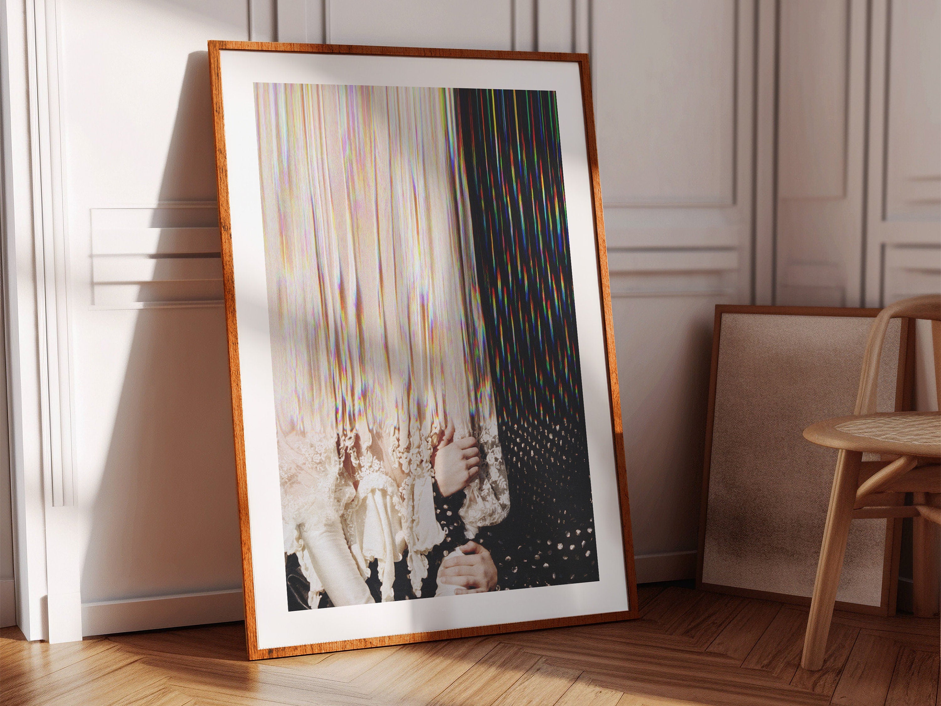 Altered Couples Portrait Photo Wall Art - Abstract Romantic Artwork For Boho Bedroom, Living Room, Bathroom | Untitled (273) Giclée Print