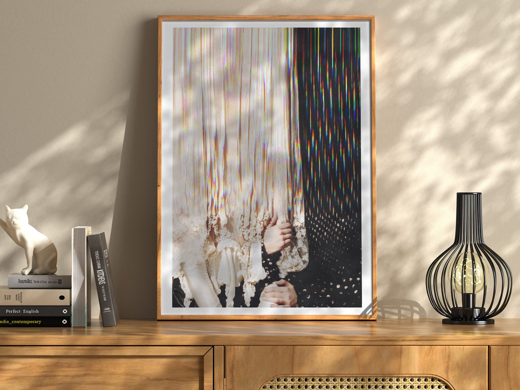 Altered Couples Portrait Photo Wall Art - Abstract Romantic Artwork For Boho Bedroom, Living Room, Bathroom | Untitled (273) Giclée Print