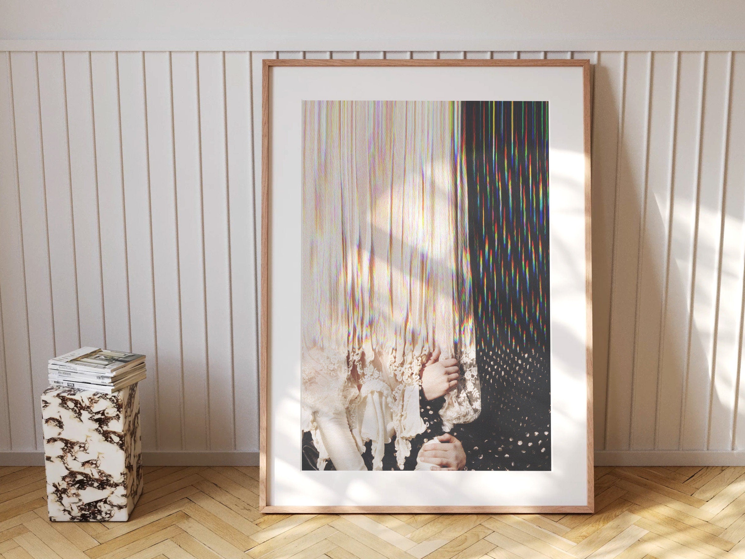 Altered Couples Portrait Photo Wall Art - Abstract Romantic Artwork For Boho Bedroom, Living Room, Bathroom | Untitled (273) Giclée Print