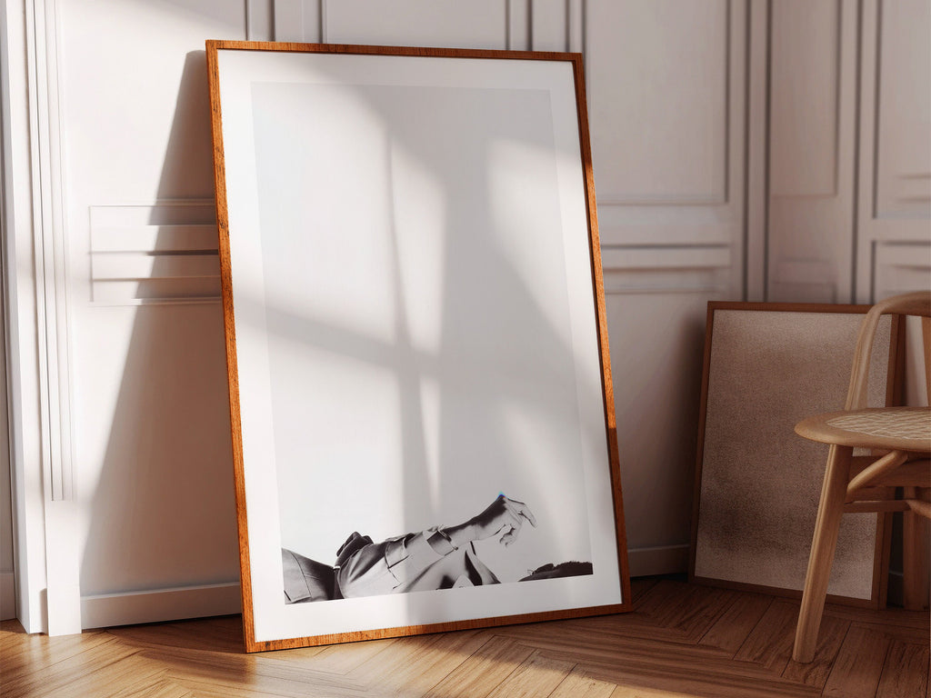 Minimalist Black and White Wall Art - Elegant Fashion Photo Grey Wall Decor For Living Room, Bedroom | Untitled (274) Giclée Print