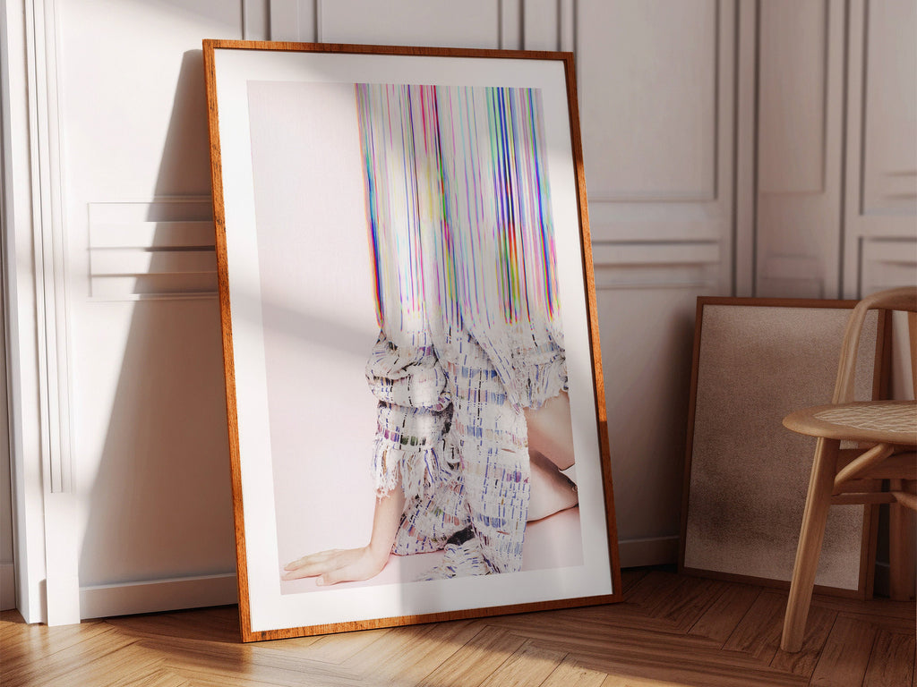 Pastel Pink Altered Fashion Photo Artwork - Feminine Wall Decor For Bedroom, Bathroom, Living Room, Office | Untitled (275) Giclée Print