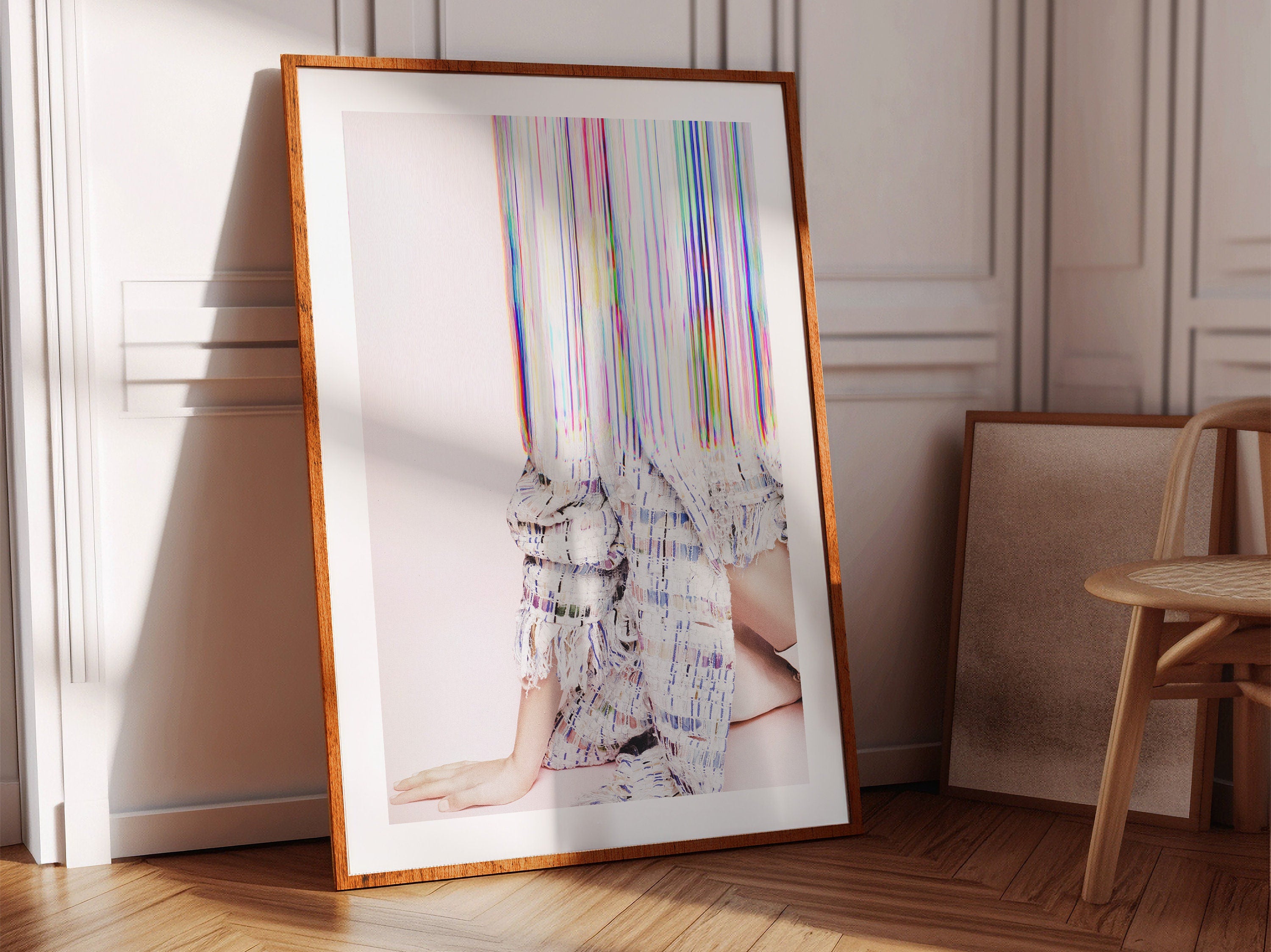 Pastel Pink Altered Fashion Photo Artwork - Feminine Wall Decor For Bedroom, Bathroom, Living Room, Office | Untitled (275) Giclée Print