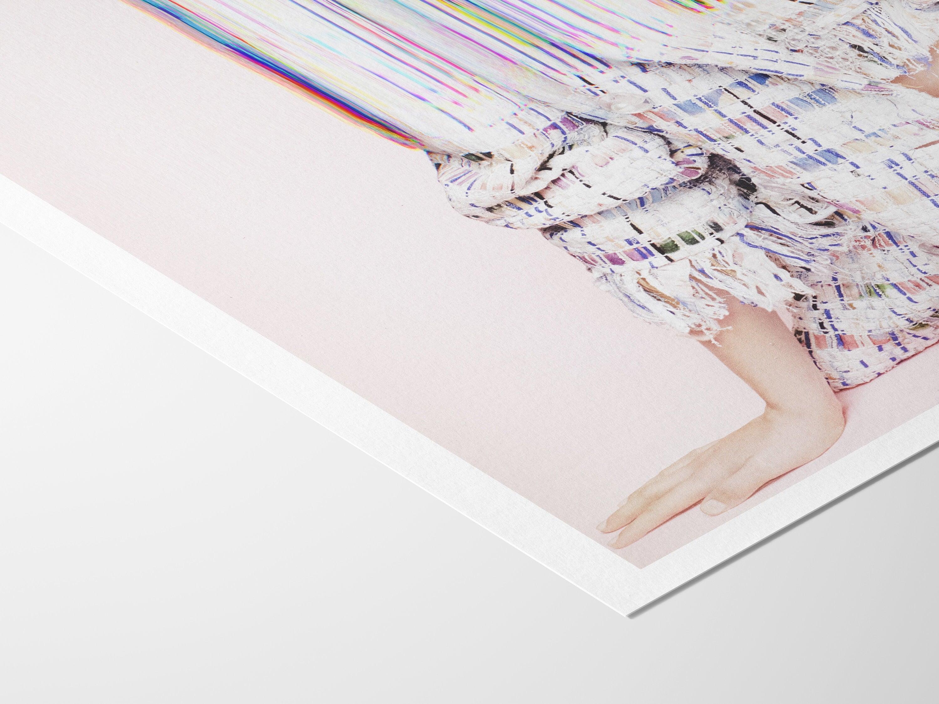 Pastel Pink Altered Fashion Photo Artwork - Feminine Wall Decor For Bedroom, Bathroom, Living Room, Office | Untitled (275) Giclée Print