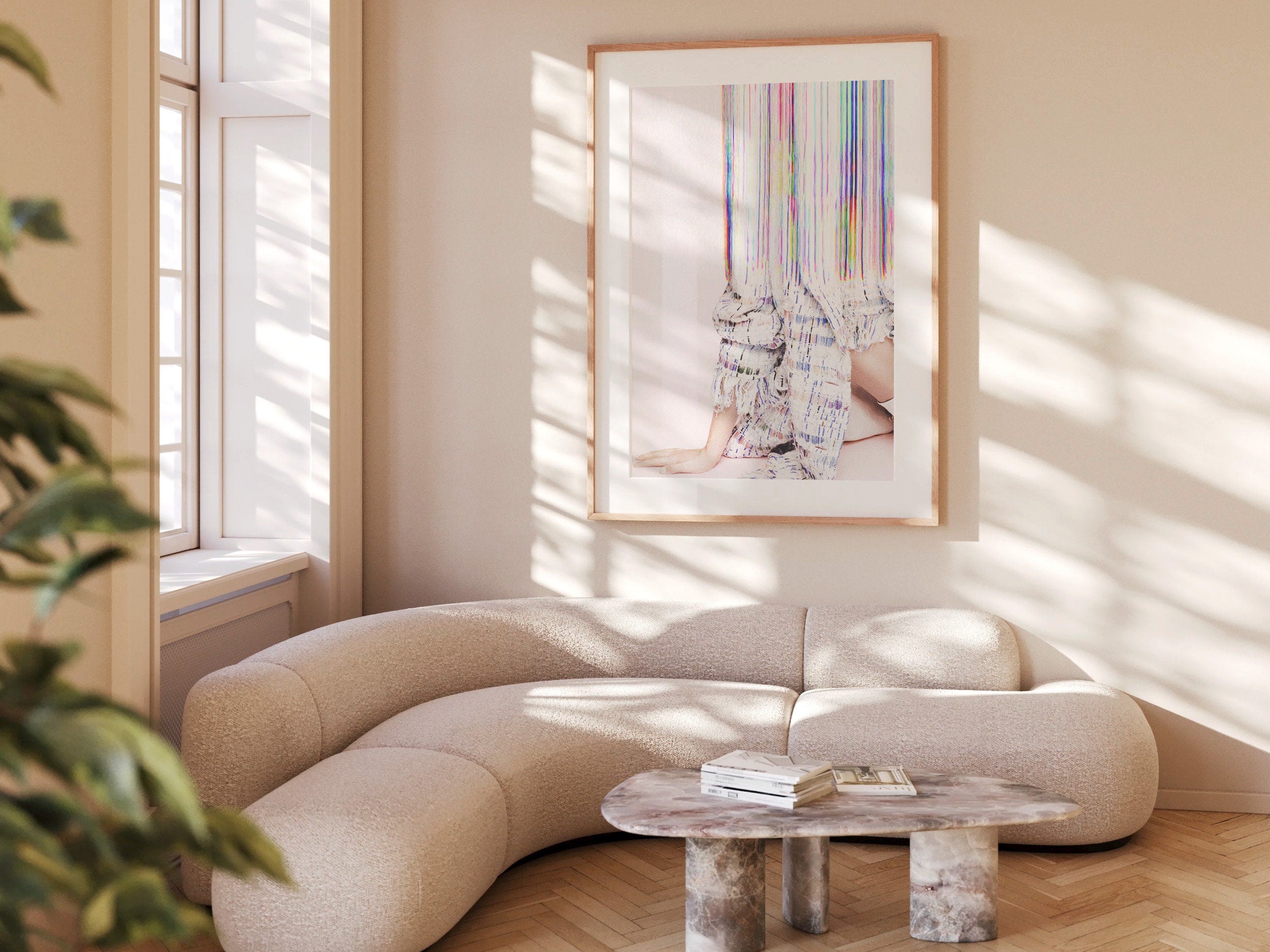 Pastel Pink Altered Fashion Photo Artwork - Feminine Wall Decor For Bedroom, Bathroom, Living Room, Office | Untitled (275) Giclée Print