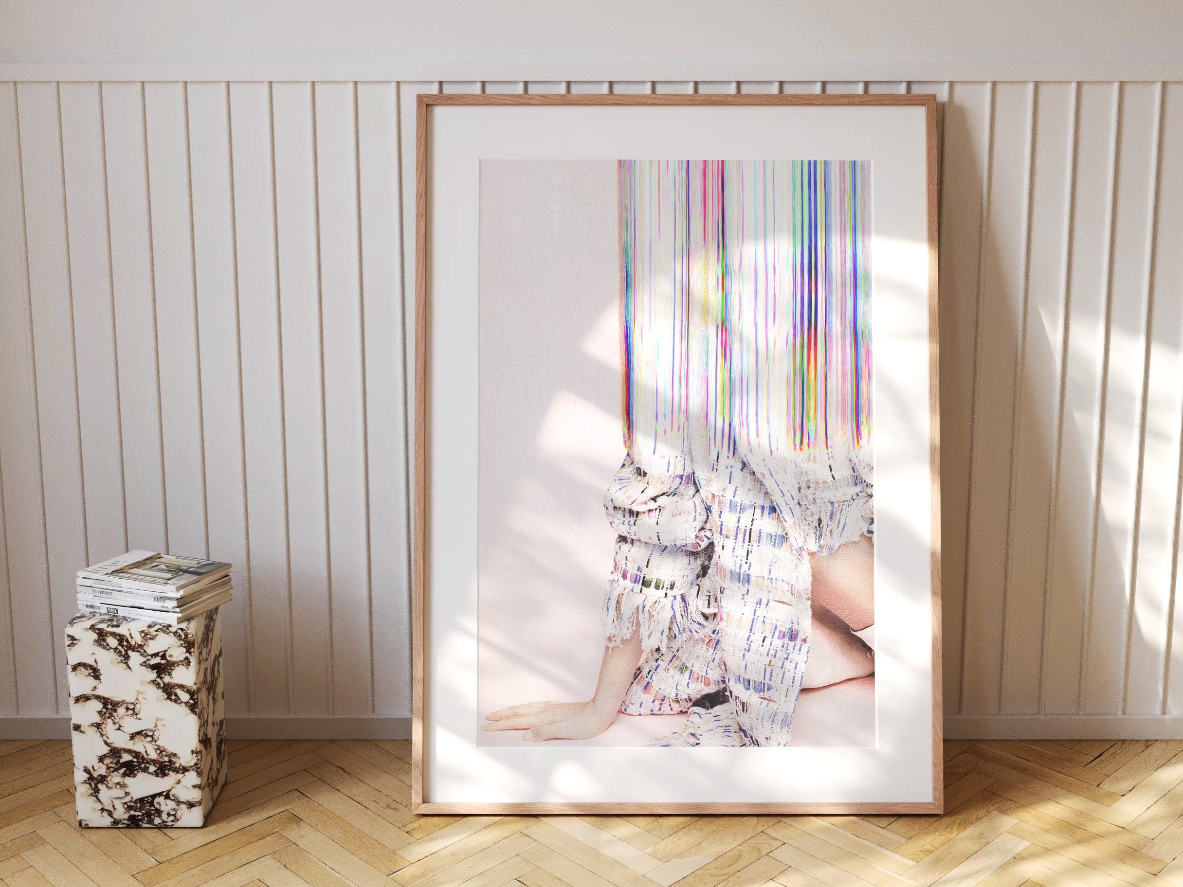 Pastel Pink Altered Fashion Photo Artwork - Feminine Wall Decor For Bedroom, Bathroom, Living Room, Office | Untitled (275) Giclée Print