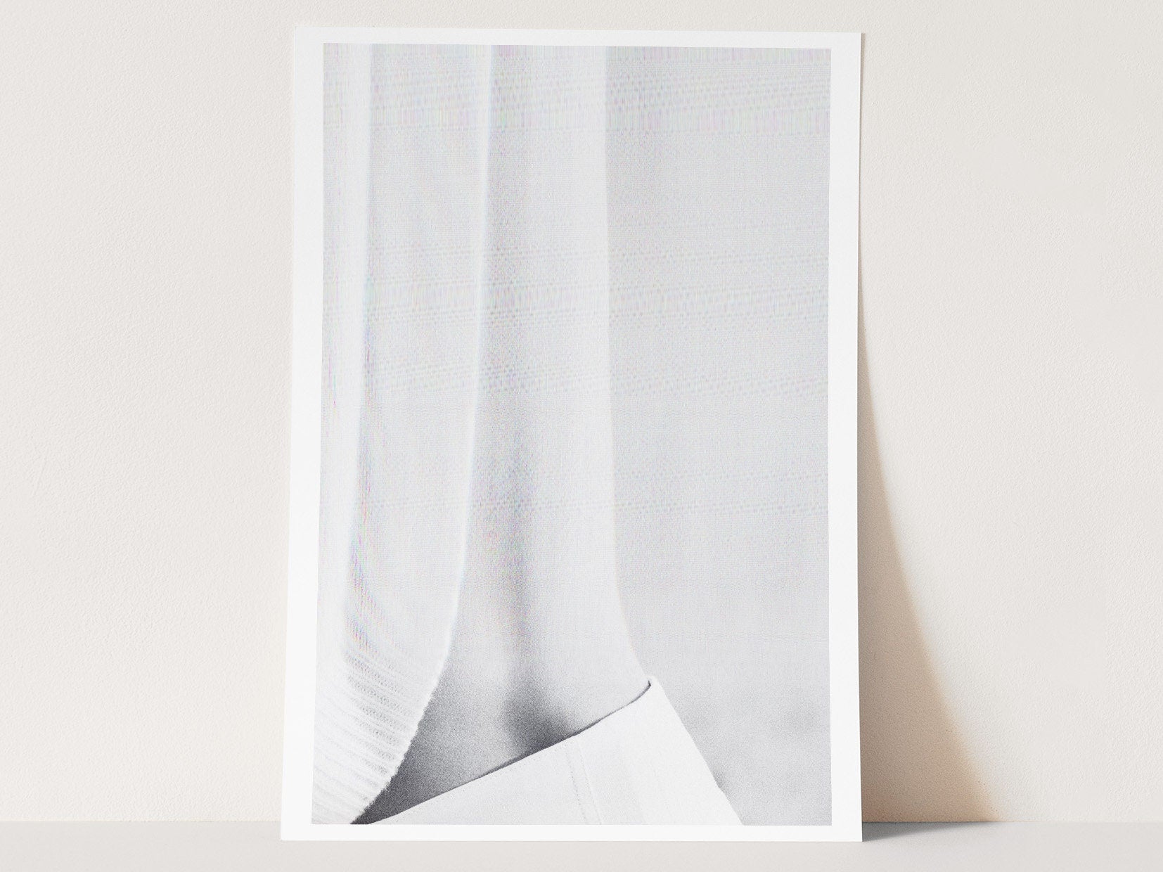 Sensual Abstract Black And White Photo Art Print - Minimal Neutral Gray Wall Decor For Bedroom, Bathroom | Untitled (276) Giclée Print