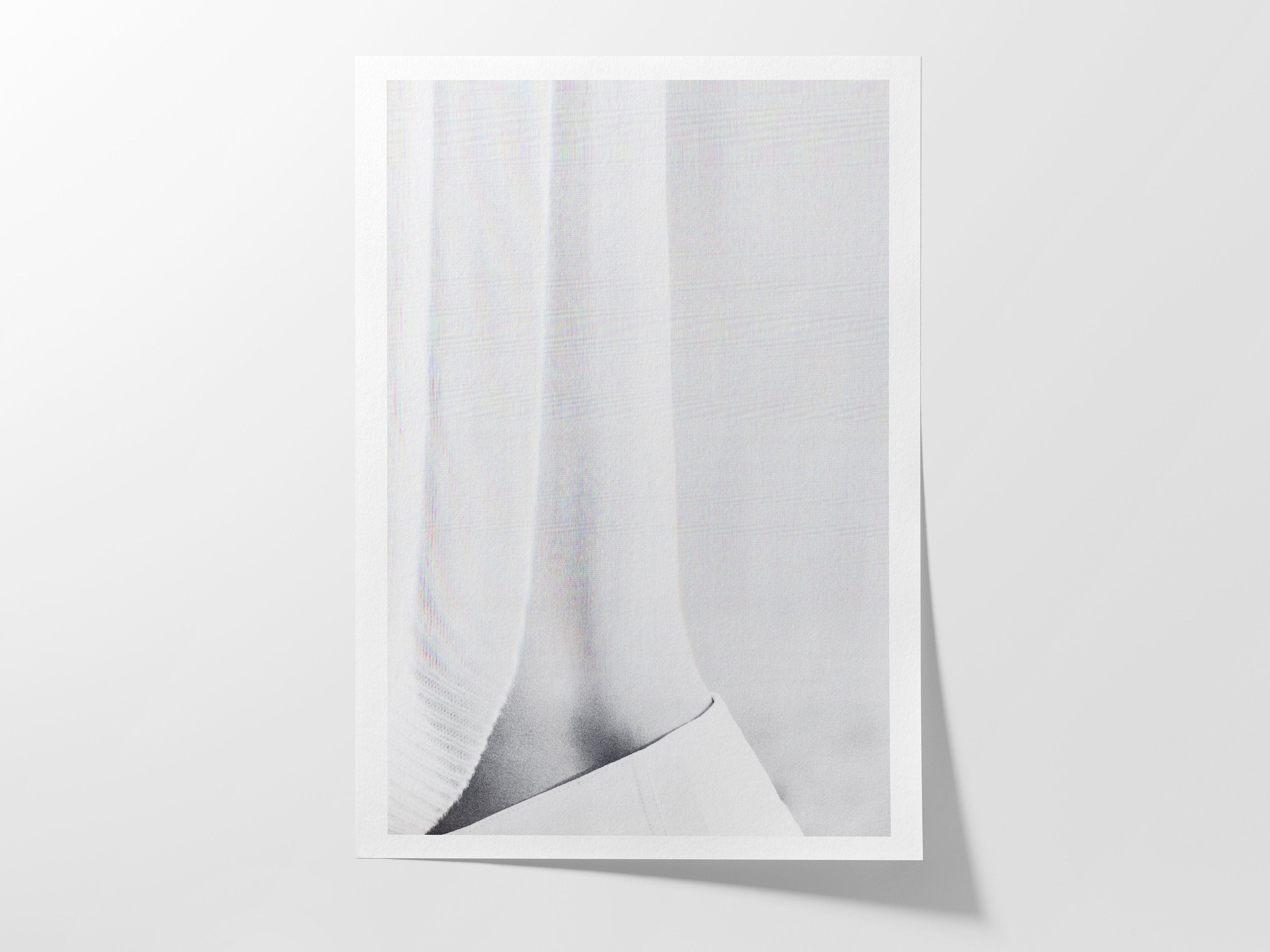 Sensual Abstract Black And White Photo Art Print - Minimal Neutral Gray Wall Decor For Bedroom, Bathroom | Untitled (276) Giclée Print