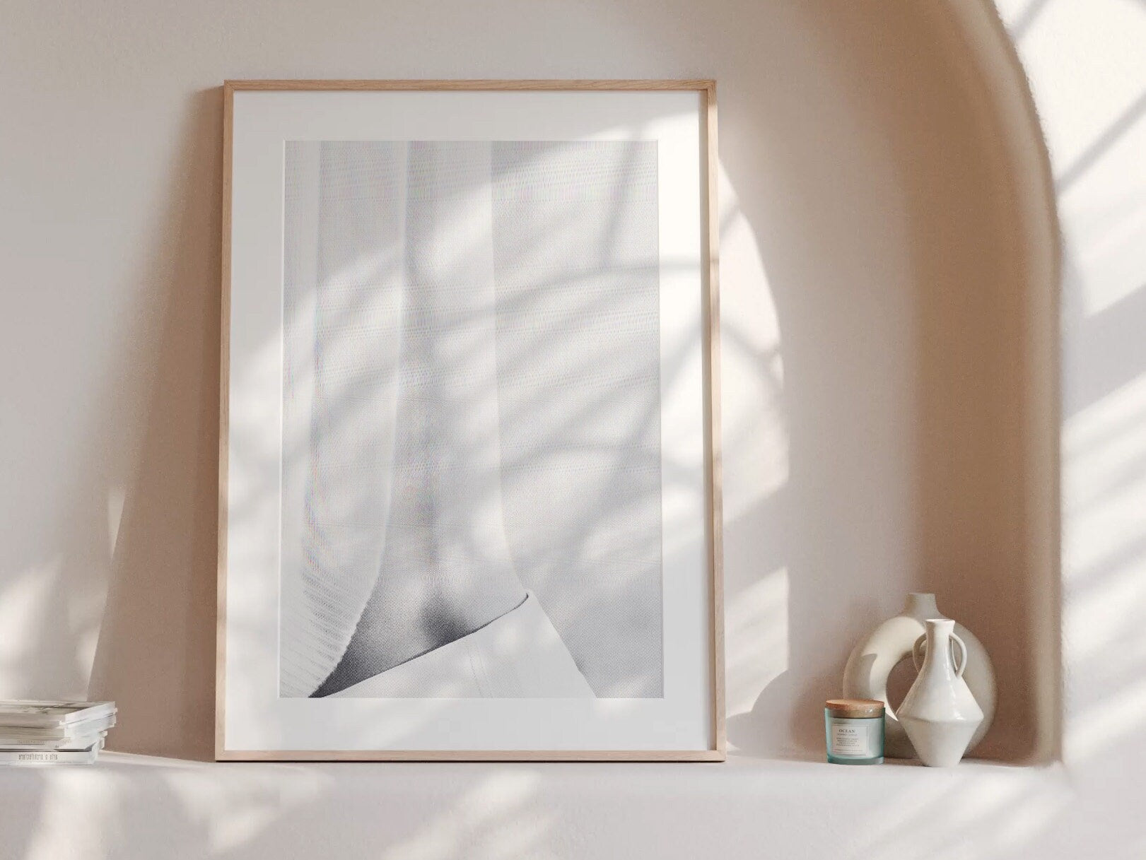 Sensual Abstract Black And White Photo Art Print - Minimal Neutral Gray Wall Decor For Bedroom, Bathroom | Untitled (276) Giclée Print