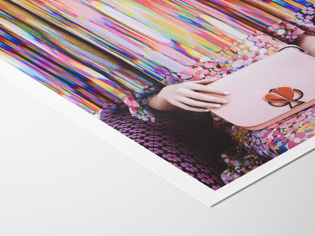 Pink Altered Fashion Photo Artwork - Colorful Feminine Wall Decor For Bedroom, Bathroom, Living Room, Office | Untitled (279) Giclée Print