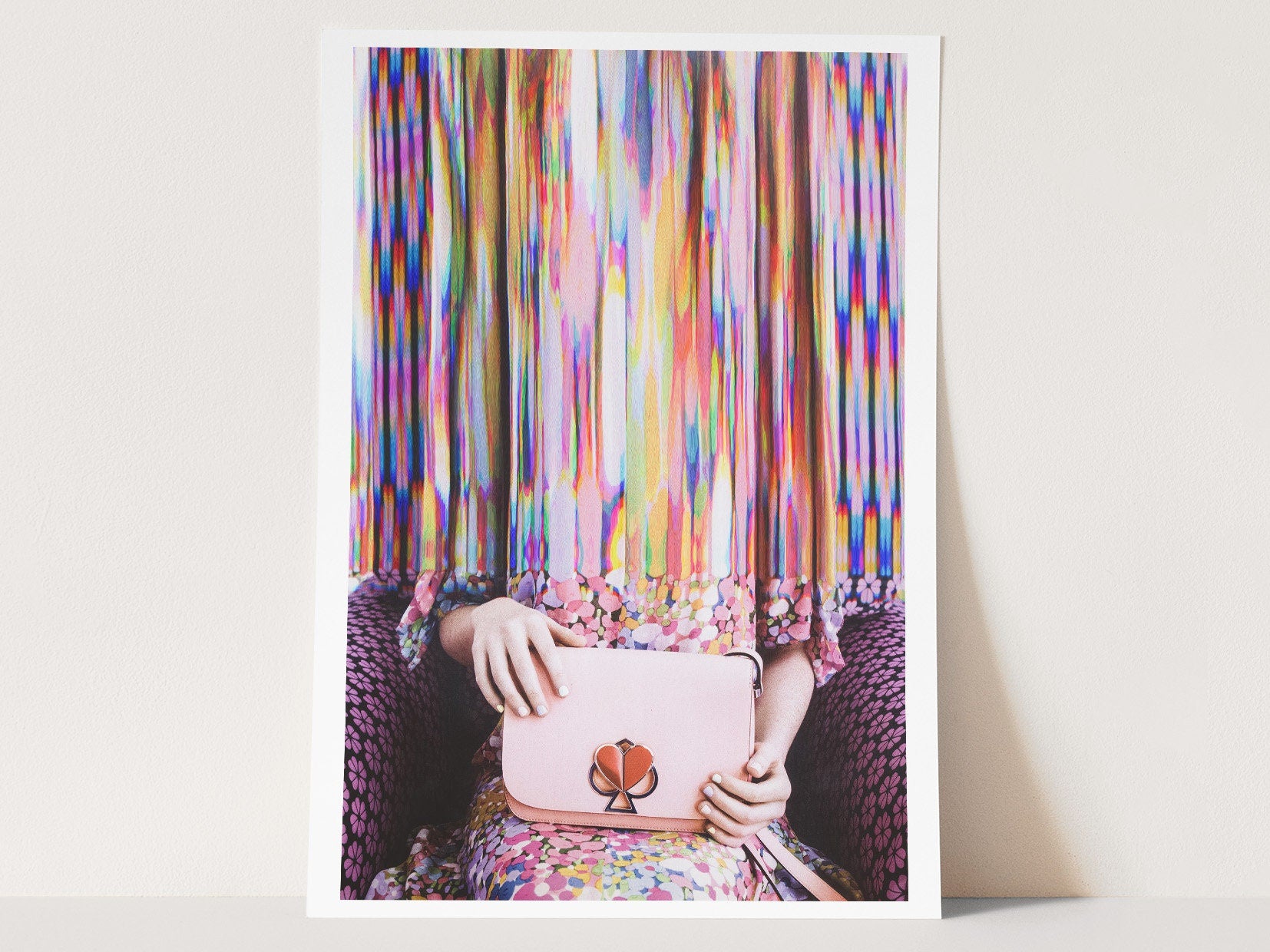 Pink Altered Fashion Photo Artwork - Colorful Feminine Wall Decor For Bedroom, Bathroom, Living Room, Office | Untitled (279) Giclée Print