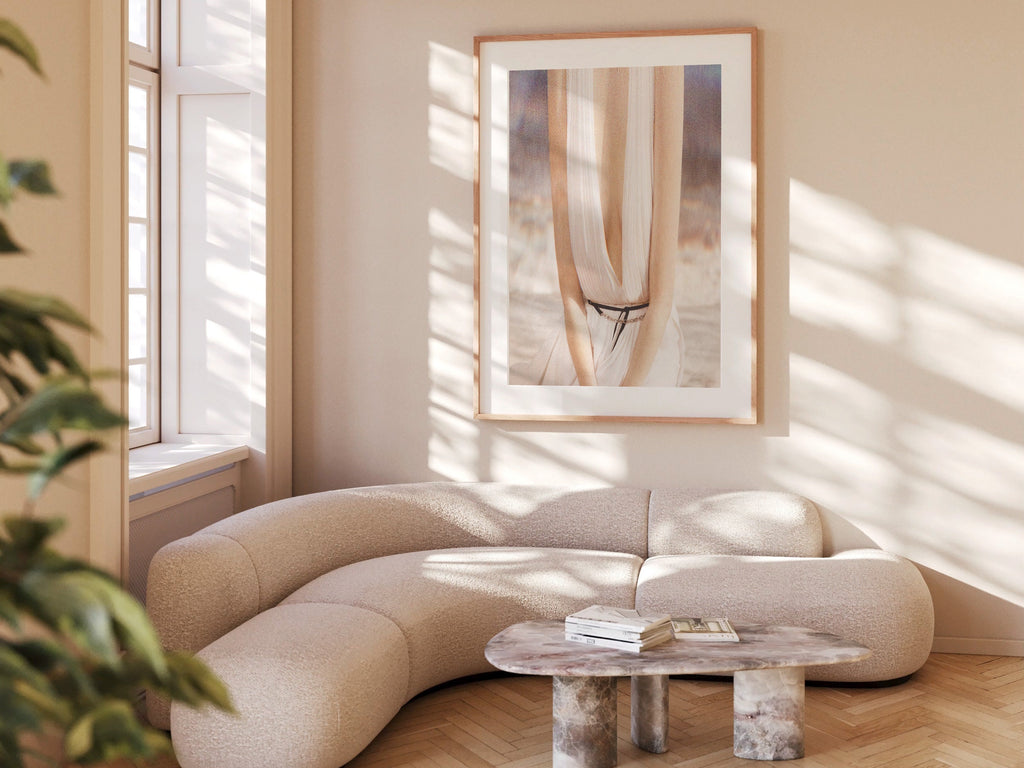 Ocean Beach Waves Wall Art Print - Surrealist Altered Fashion Photo Portrait - Neutral Decor for Home, Office | Untitled (283) Giclée Print