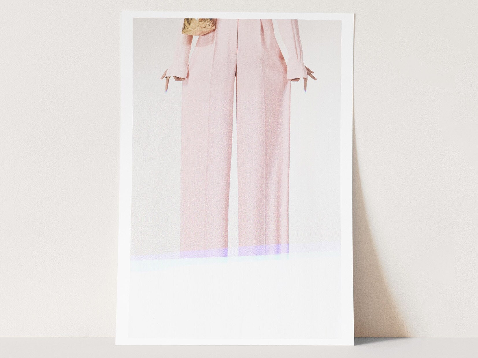 Altered Portrait Pink Pastel Wall Art Print - Beautiful Minimalist Glitch Photo for Eclectic Boho Decor Style | Untitled (285) Giclée Print