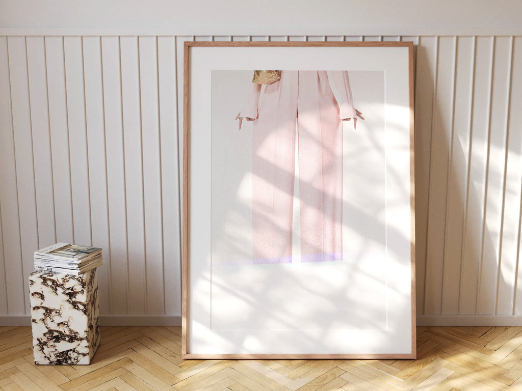 Altered Portrait Pink Pastel Wall Art Print - Beautiful Minimalist Glitch Photo for Eclectic Boho Decor Style | Untitled (285) Giclée Print