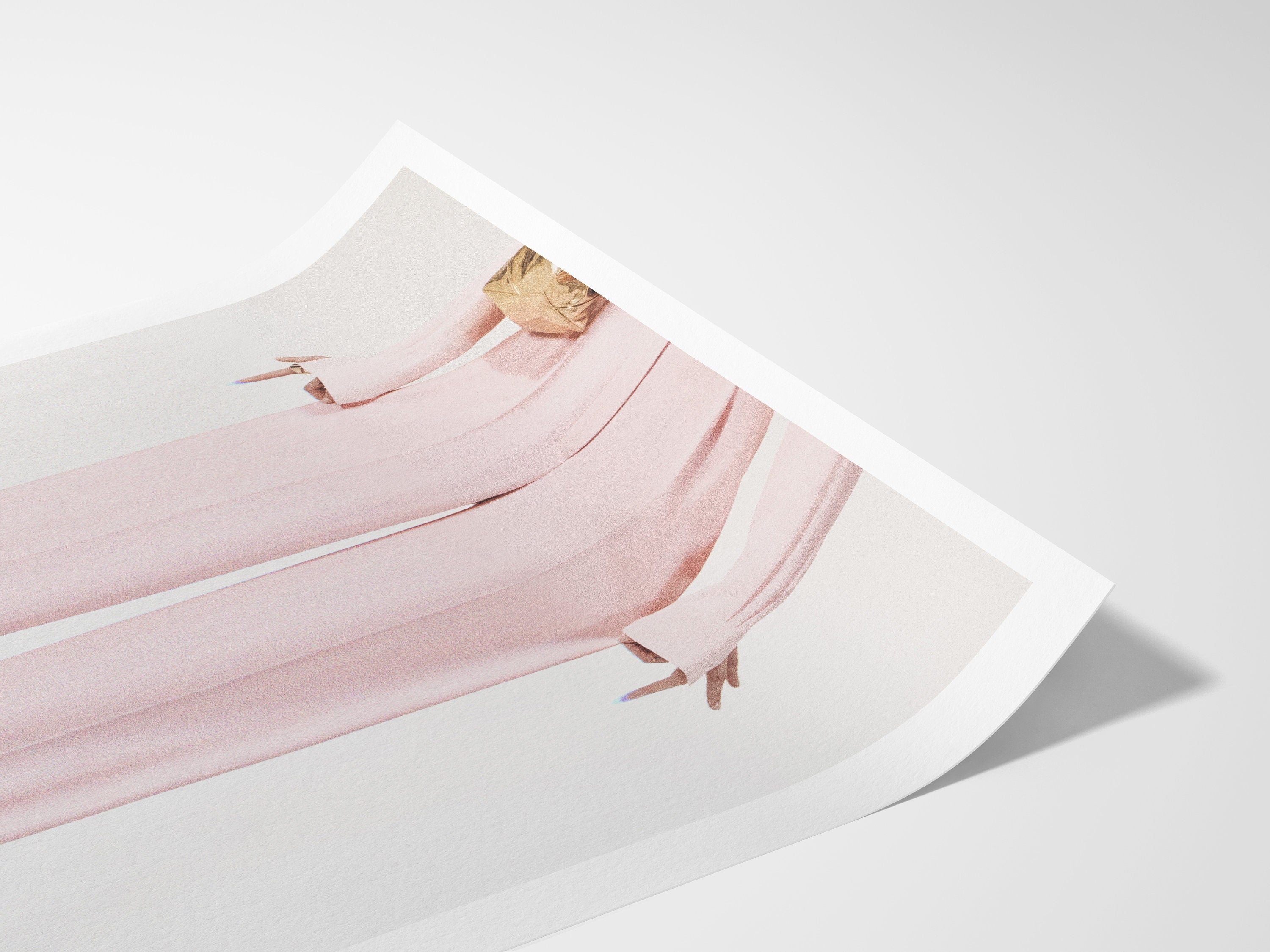 Altered Portrait Pink Pastel Wall Art Print - Beautiful Minimalist Glitch Photo for Eclectic Boho Decor Style | Untitled (285) Giclée Print