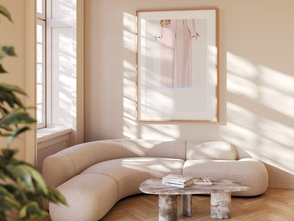 Altered Portrait Pink Pastel Wall Art Print - Beautiful Minimalist Glitch Photo for Eclectic Boho Decor Style | Untitled (285) Giclée Print